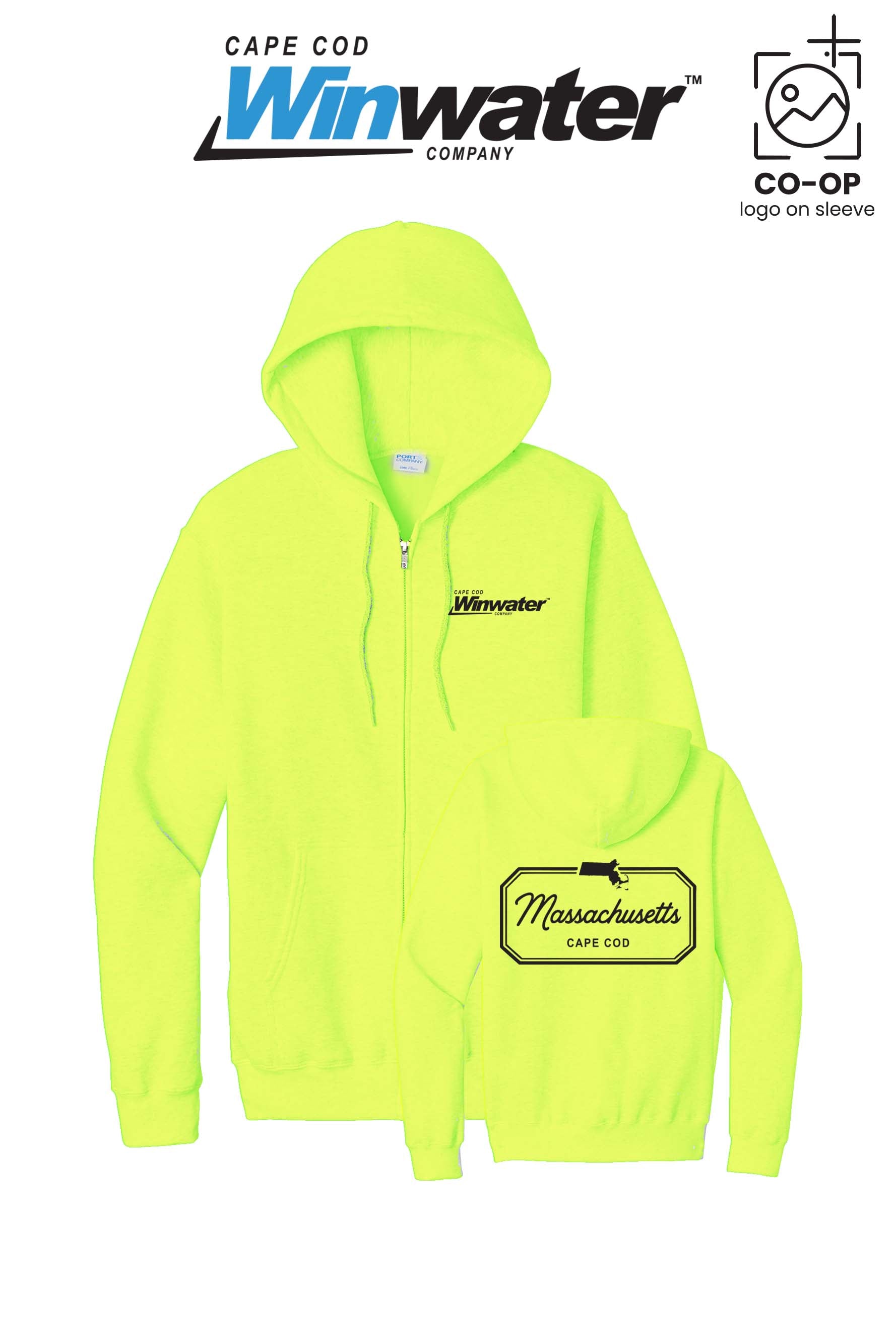 Port & Co™ Core Fleece Full-Zip Hooded Sweatshirt - Winwater Cape Cod