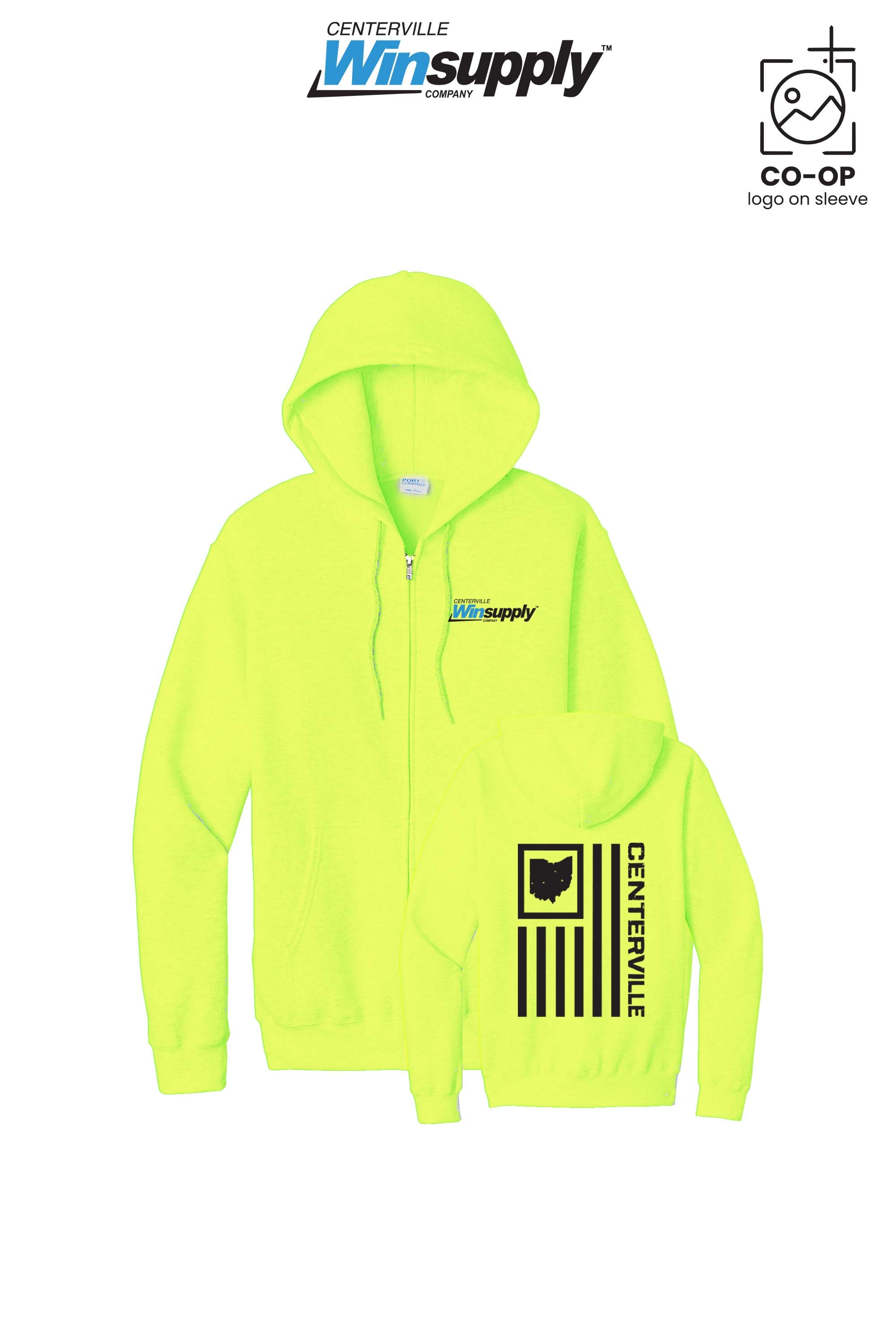 Port & Co™ Core Fleece Full-Zip Hooded Sweatshirt - Winsupply Centerville OH