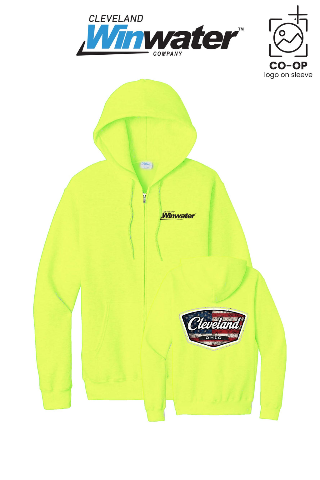 Port & Co™ Core Fleece Full-Zip Hooded Sweatshirt - Winwater of Cleveland