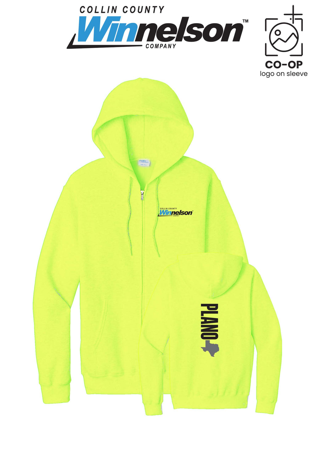 Port & Co™ Core Fleece Full-Zip Hooded Sweatshirt - Collin County Winnelson