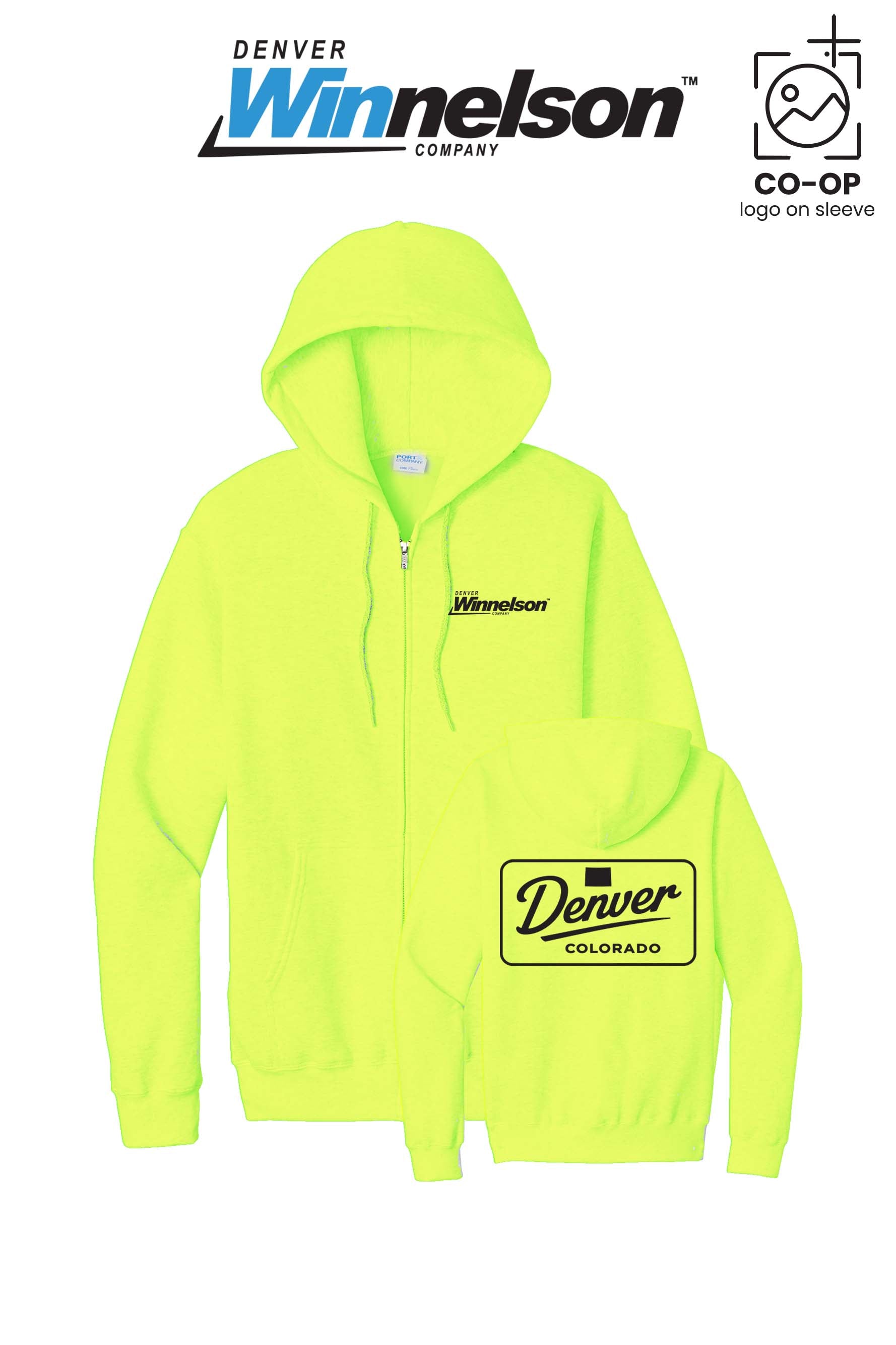 Port & Co™ Core Fleece Full-Zip Hooded Sweatshirt - Denver Winnelson