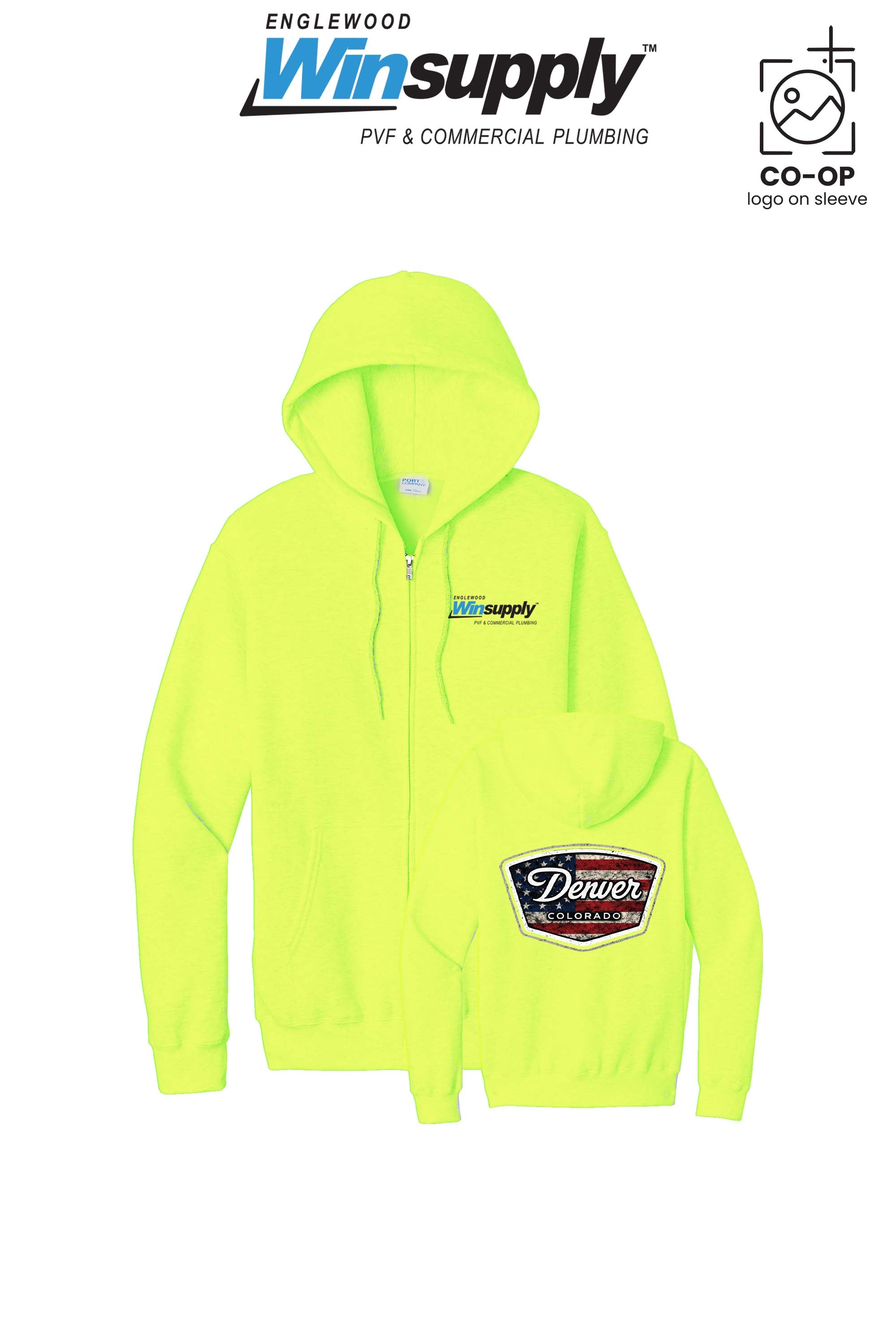 Port & Co™ Core Fleece Full-Zip Hooded Sweatshirt - Englewood Winsupply