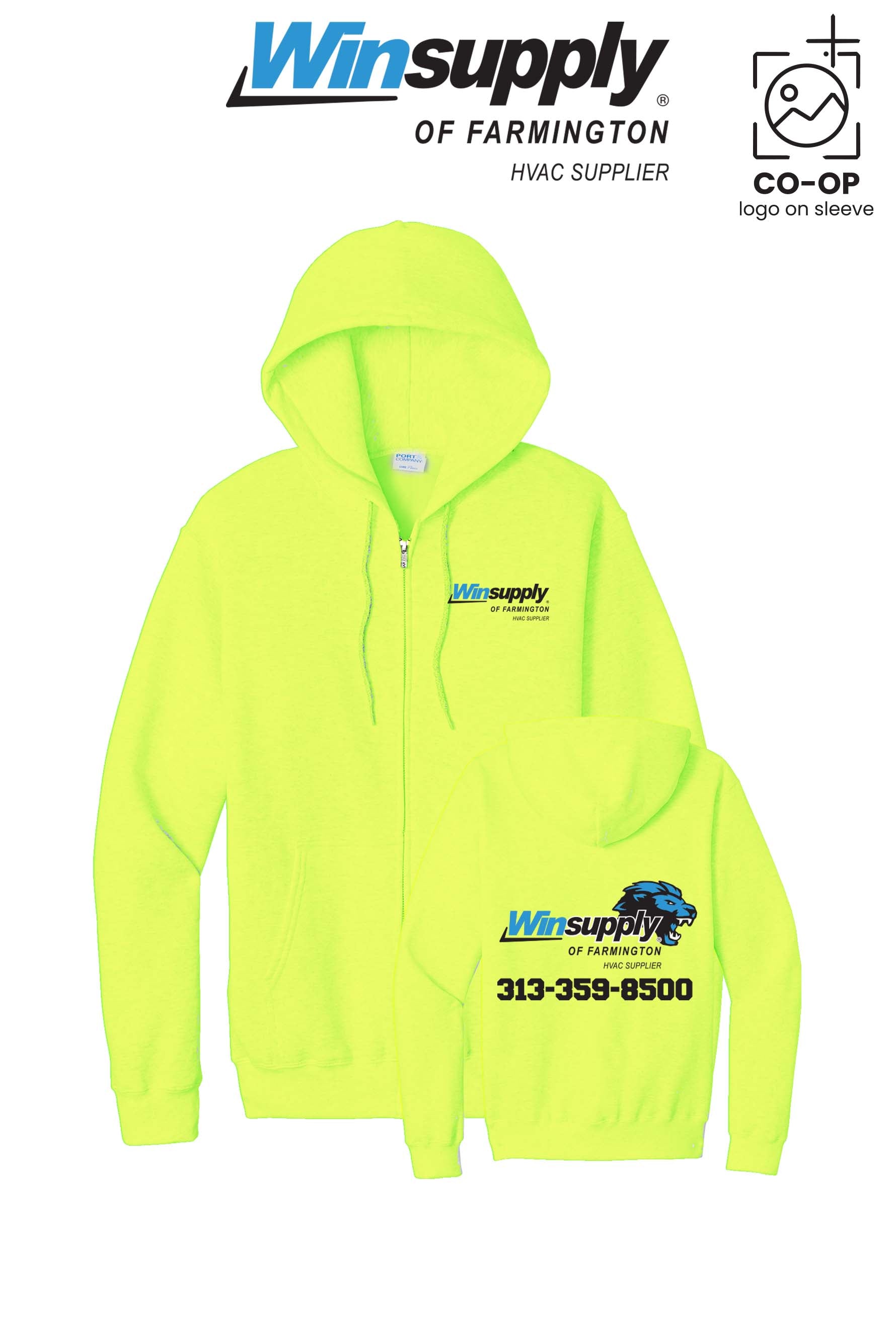 Port & Co™ Core Fleece Full-Zip Hooded Sweatshirt - Winsupply of Farmington