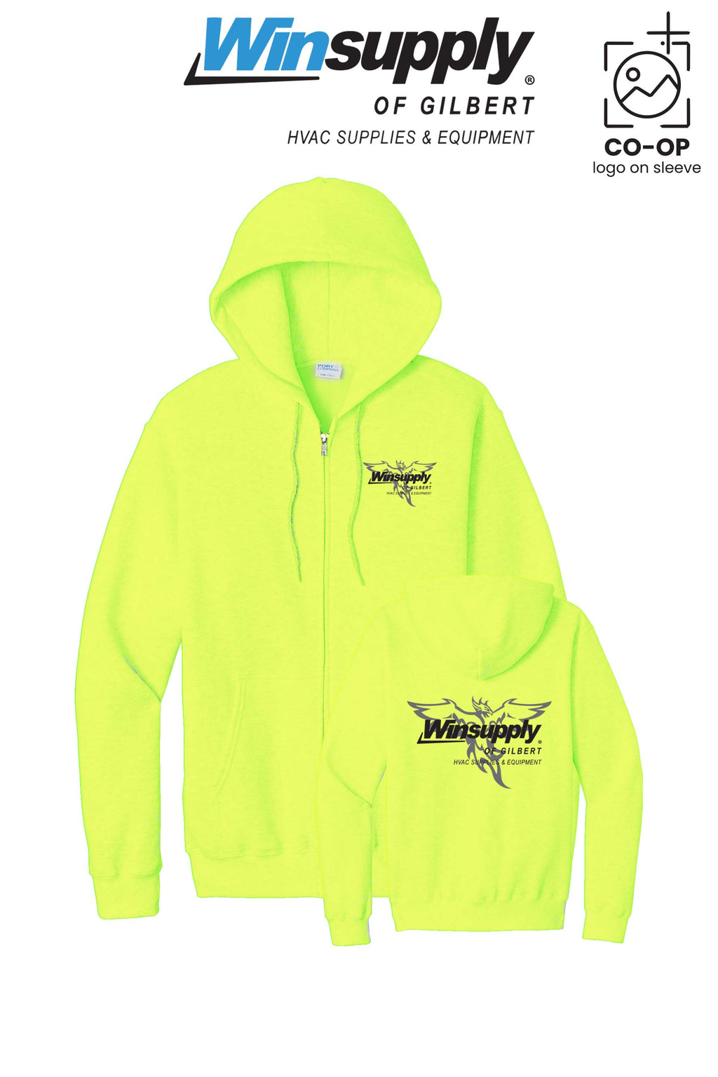 Port & Co™ Core Fleece Full-Zip Hooded Sweatshirt - Winsupply of Gilbert