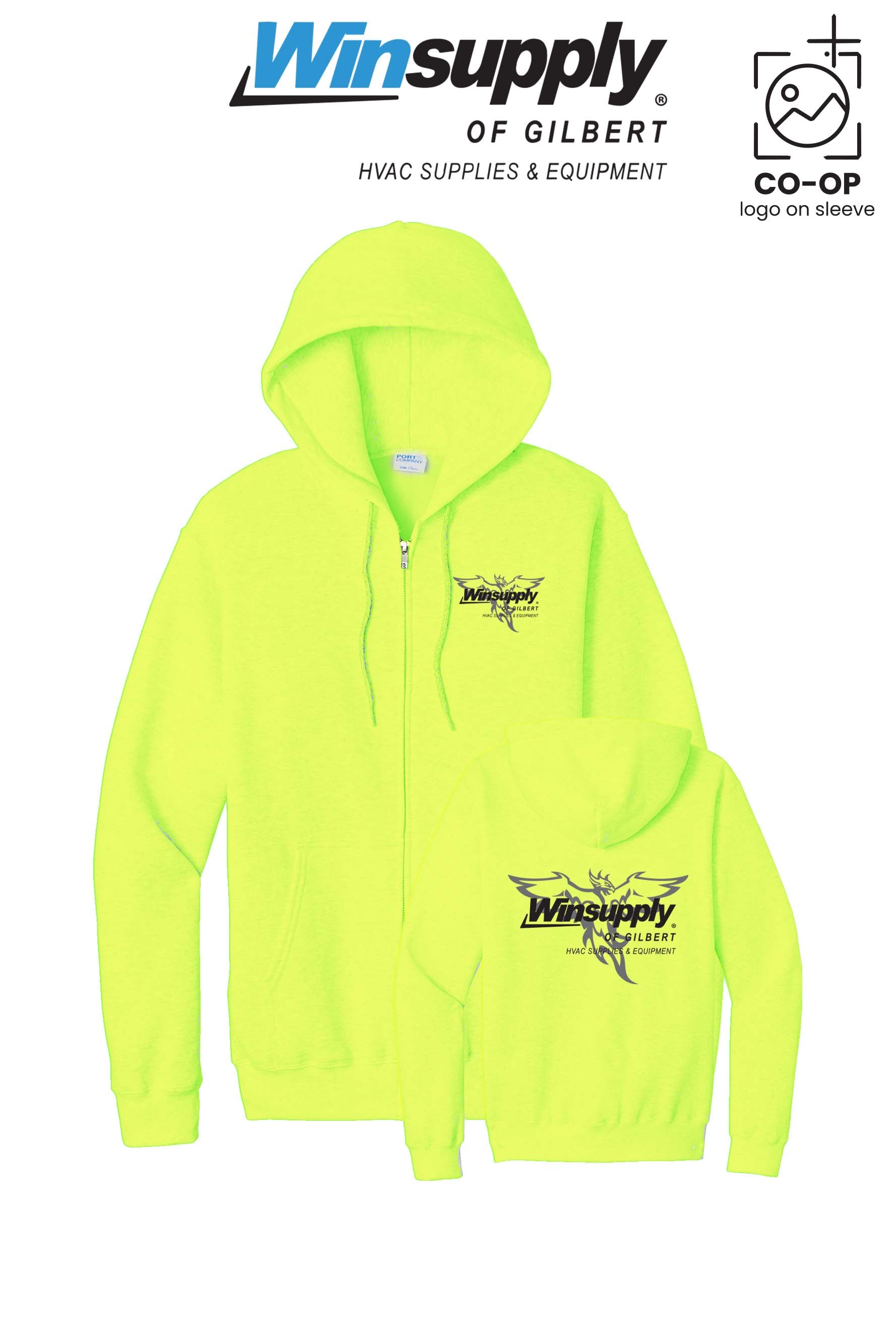 Port & Co™ Core Fleece Full-Zip Hooded Sweatshirt - Winsupply of Gilbert