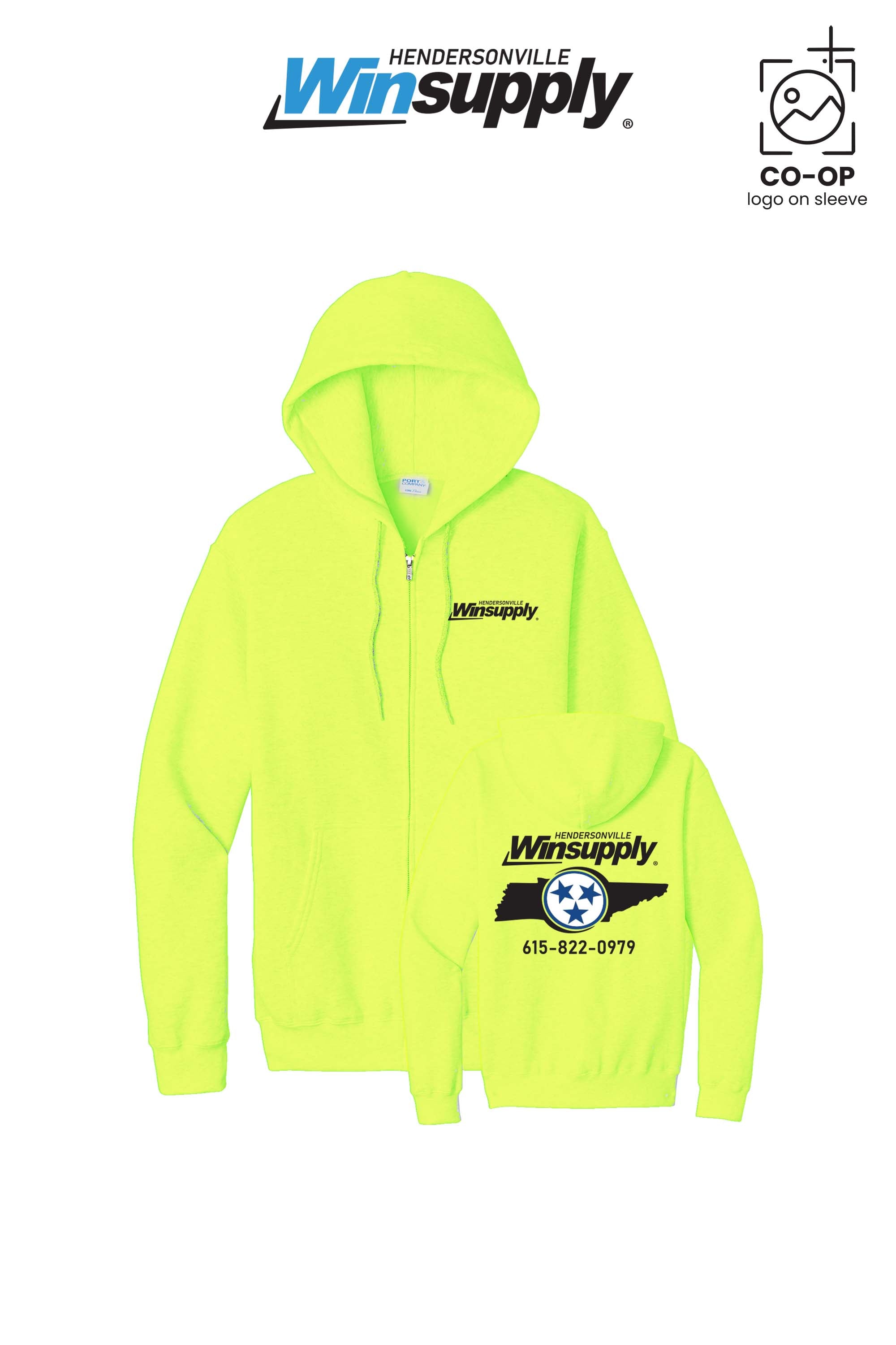 Port & Co™ Core Fleece Full-Zip Hooded Sweatshirt - Winsupply of Hendersonville