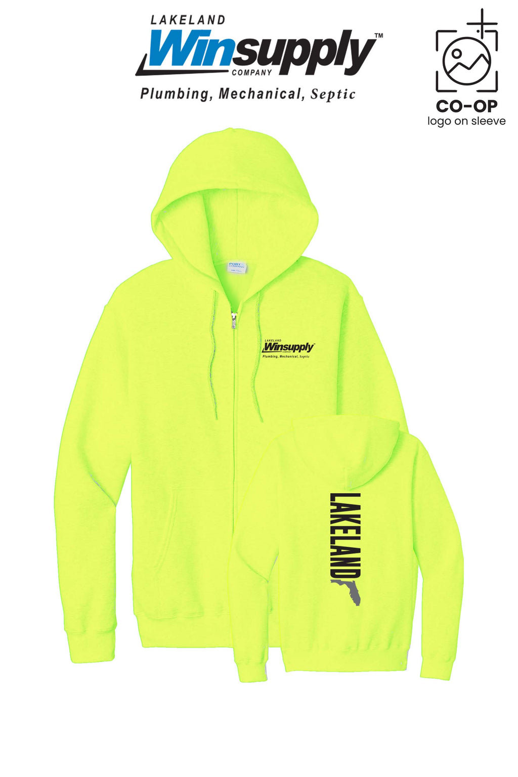 Port & Co™ Core Fleece Full-Zip Hooded Sweatshirt - Lakeland Winsupply