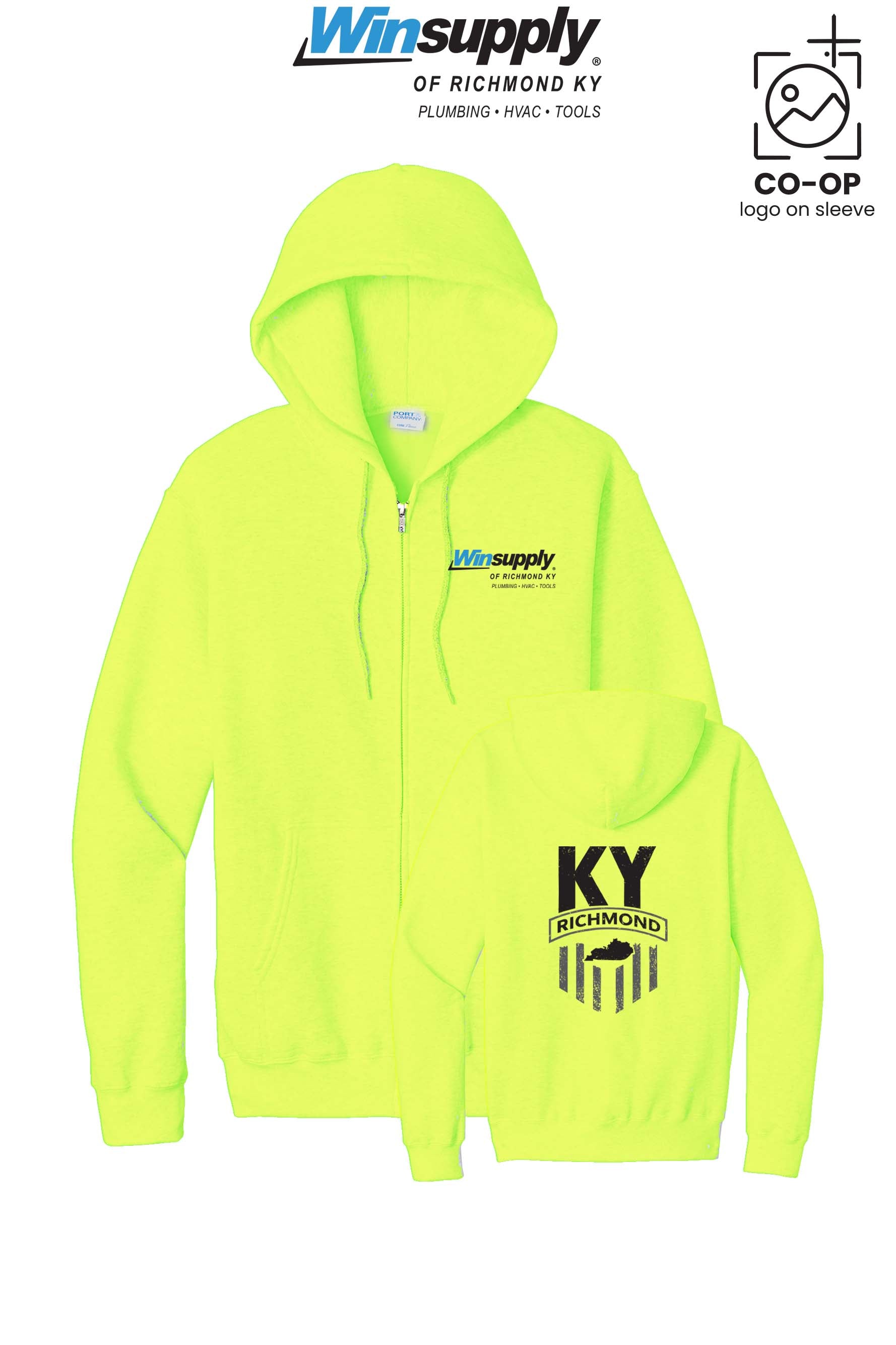 Port & Co™ Core Fleece Full-Zip Hooded Sweatshirt - Winsupply of Richmond KY
