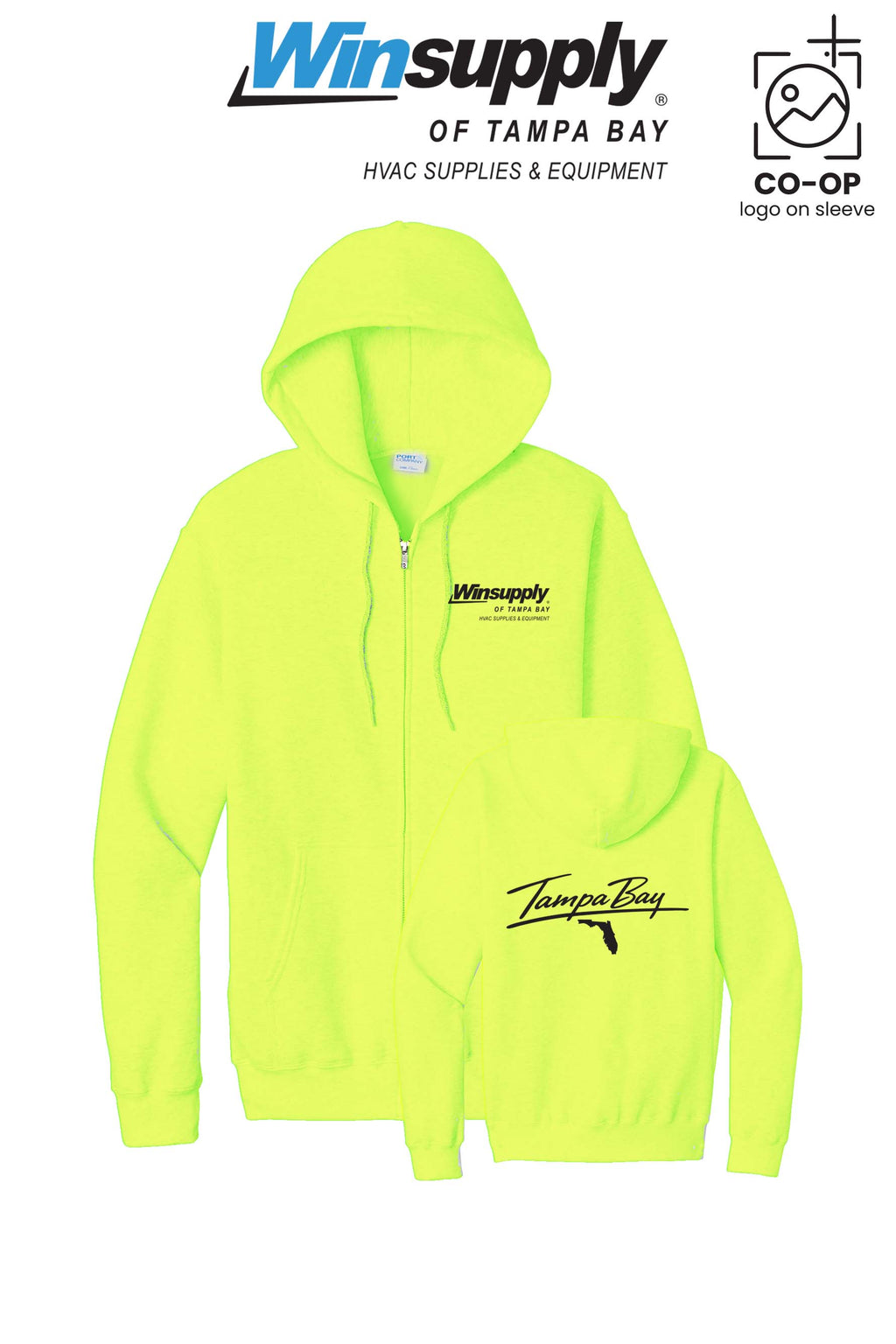 Port & Co™ Core Fleece Full-Zip Hooded Sweatshirt - Winsupply of Tampa Bay