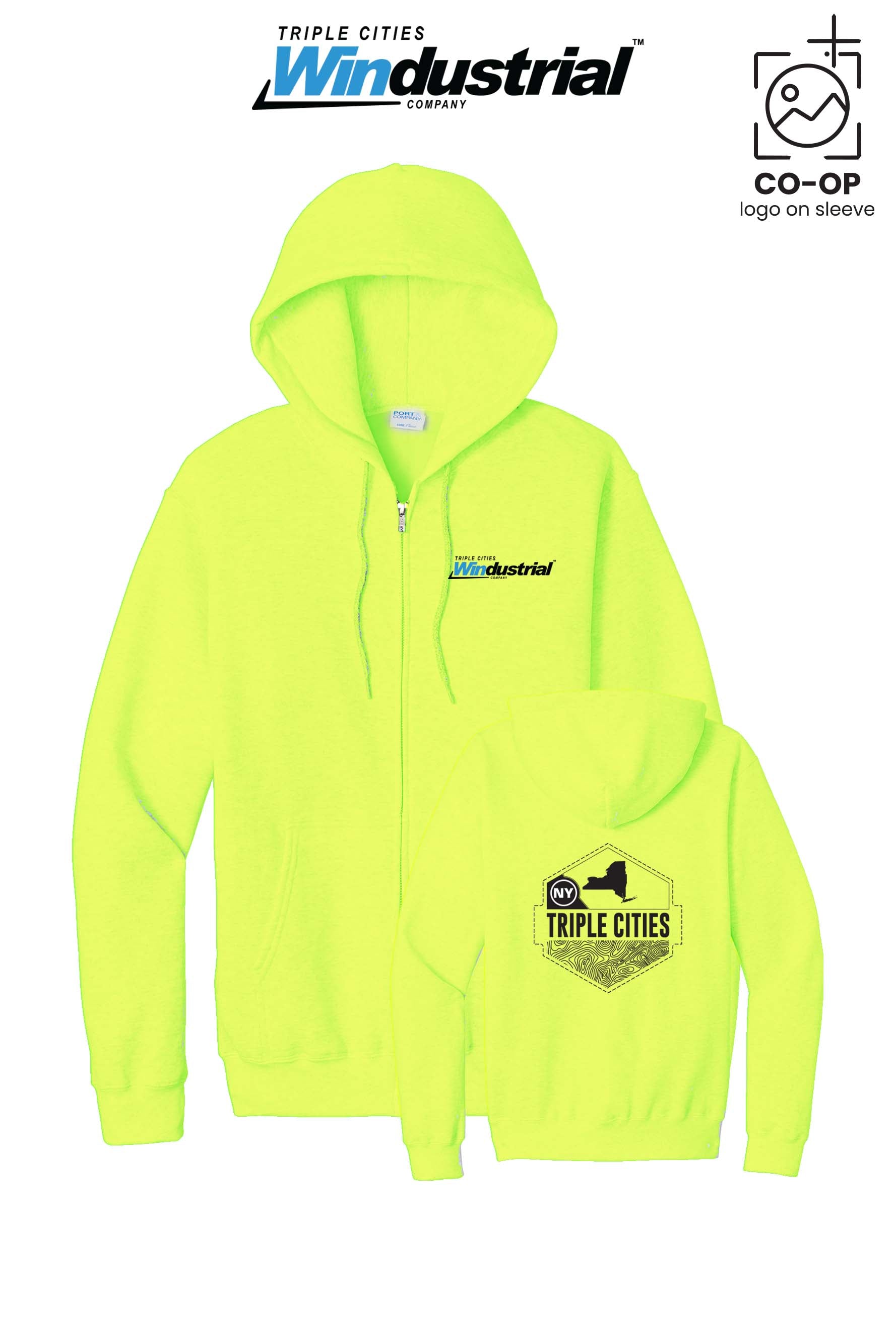 Port & Co™ Core Fleece Full-Zip Hooded Sweatshirt - Windustrial Triple Cities