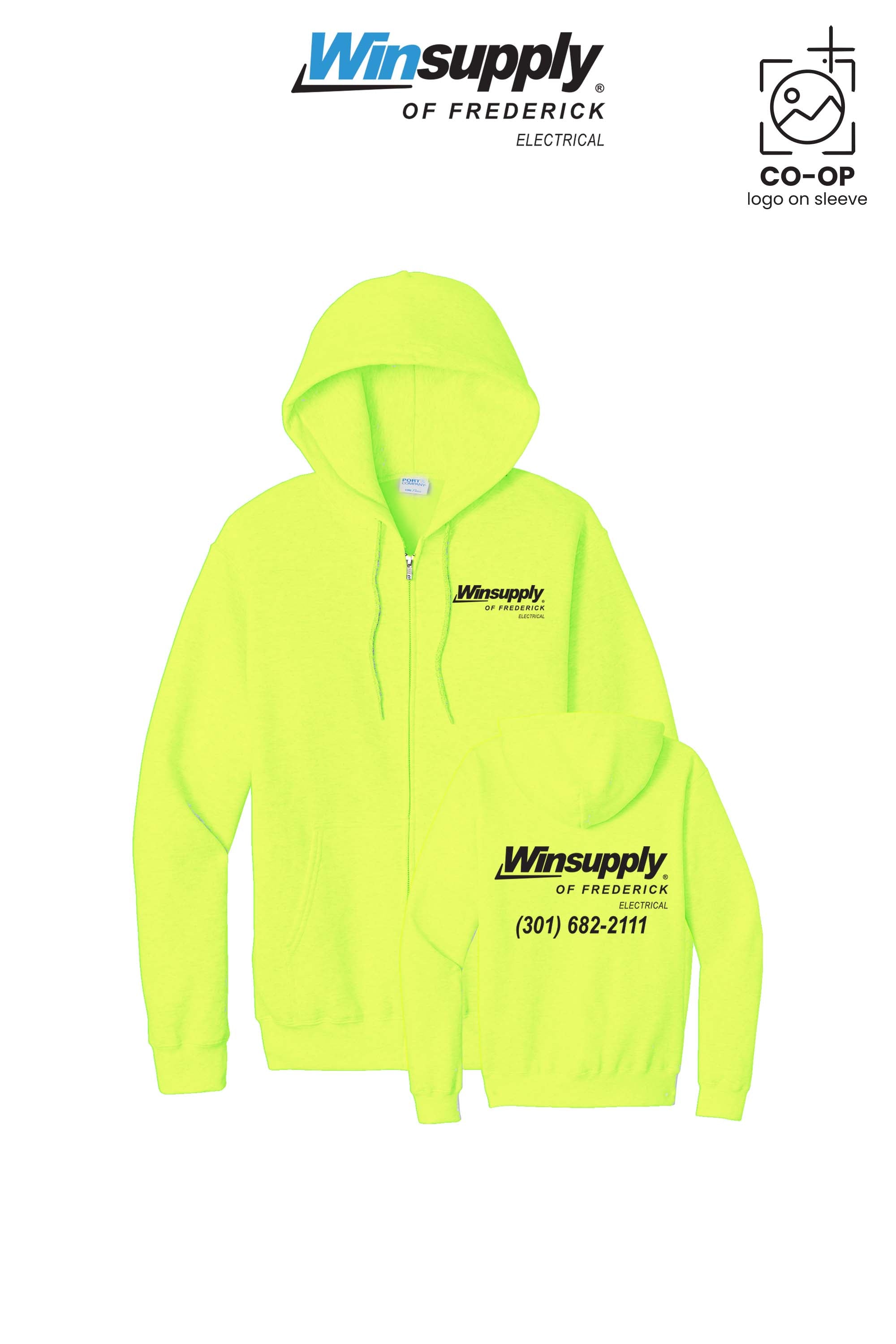 Port & Co™ Core Fleece Full-Zip Hooded Sweatshirt - Winsupply of Frederick