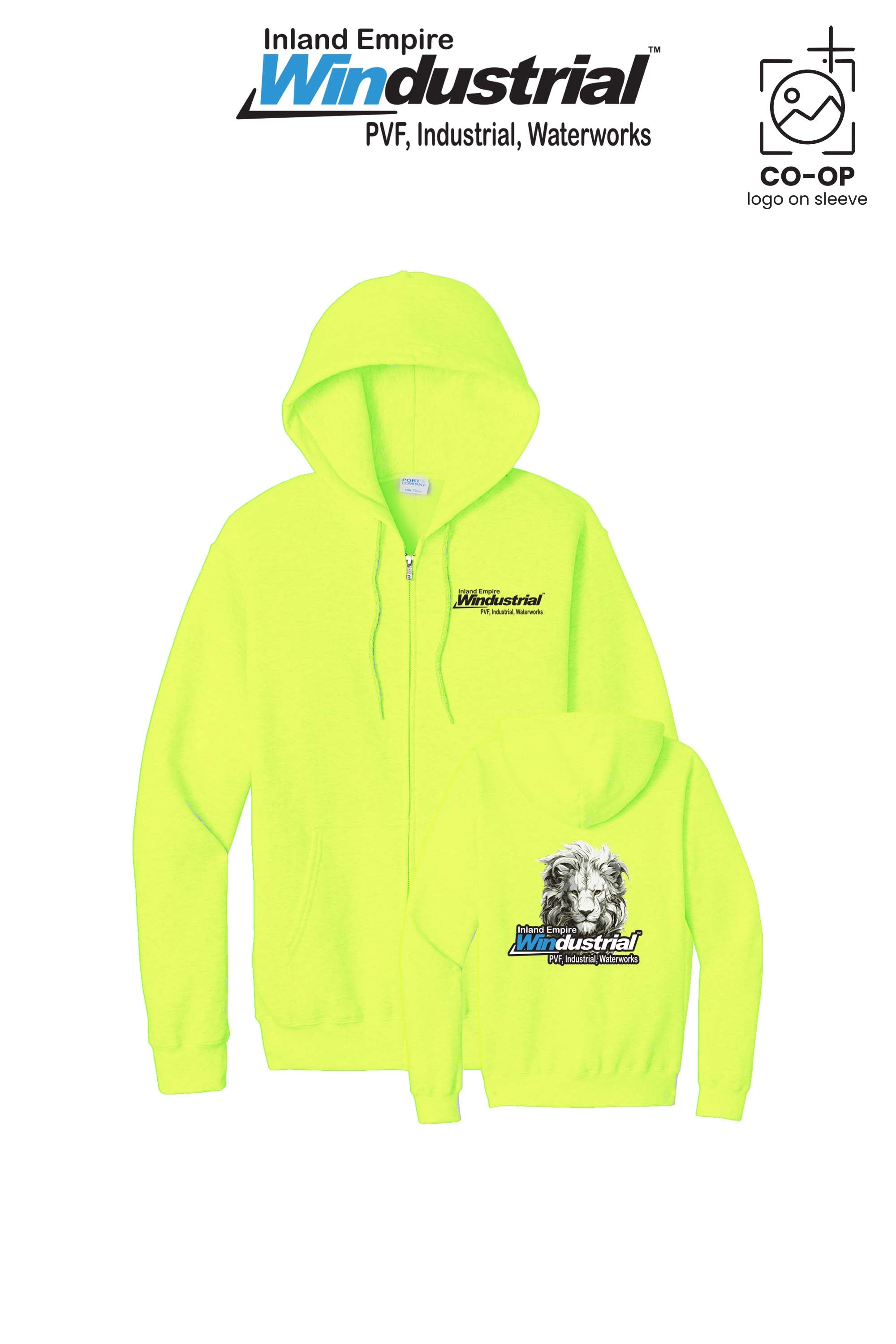 Port & Co™ Core Fleece Full-Zip Hooded Sweatshirt - Inland Empire Windustrial