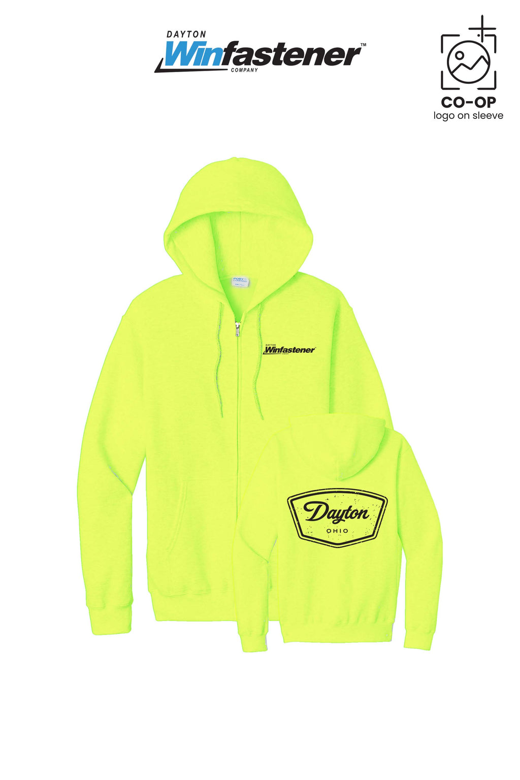 Port & Co™ Core Fleece Full-Zip Hooded Sweatshirt - Dayton Winfastener