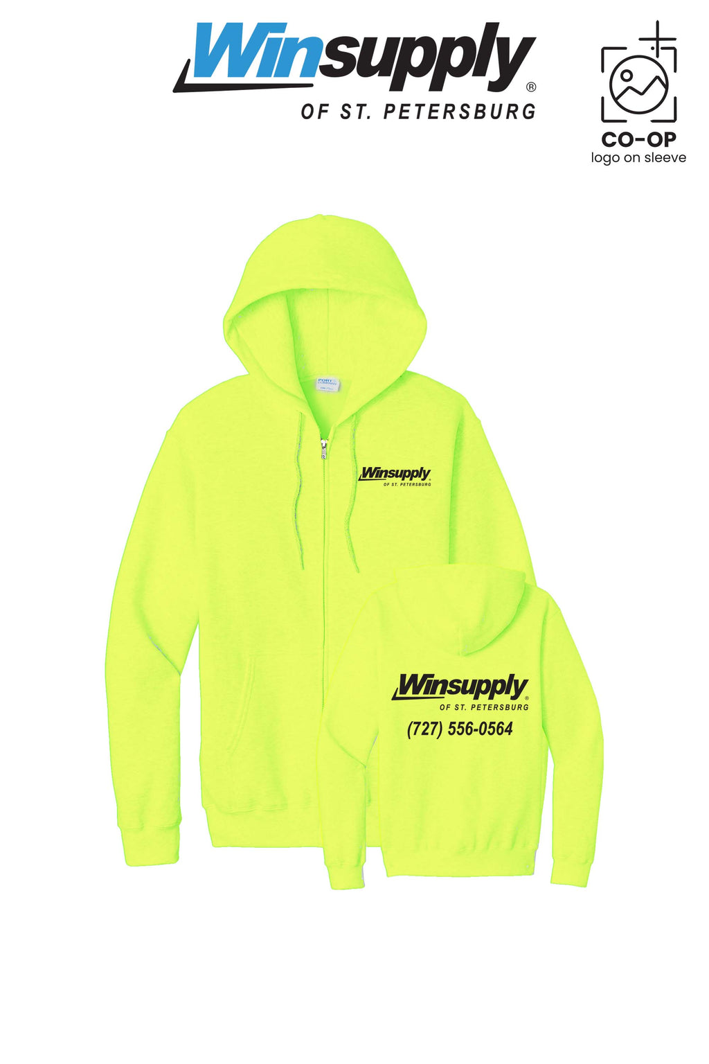 Port & Co™ Core Fleece Full-Zip Hooded Sweatshirt - Winsupply of St. Petersburg