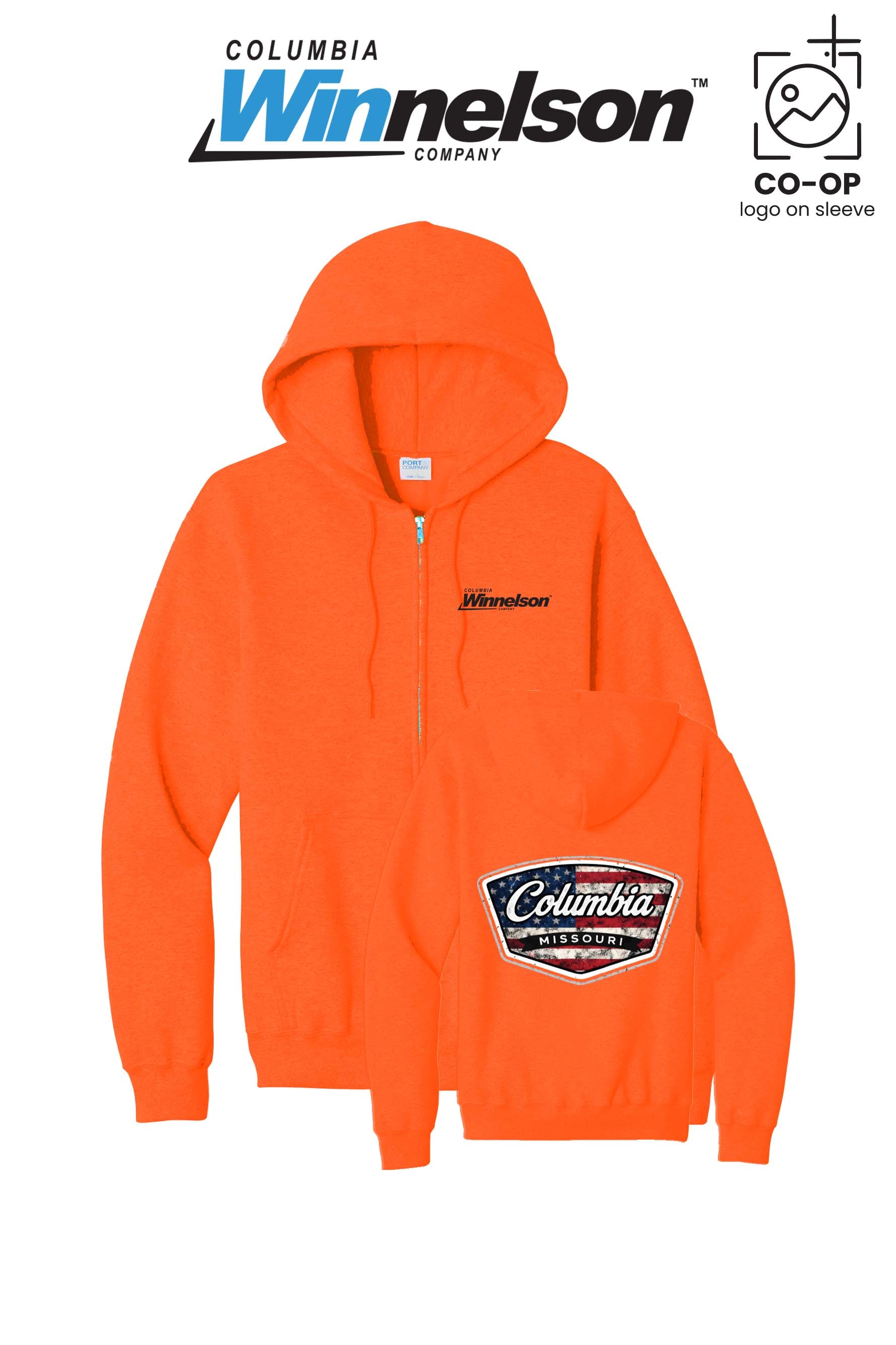 Port & Co™ Core Fleece Full-Zip Hooded Sweatshirt - Columbia MO Winnelson