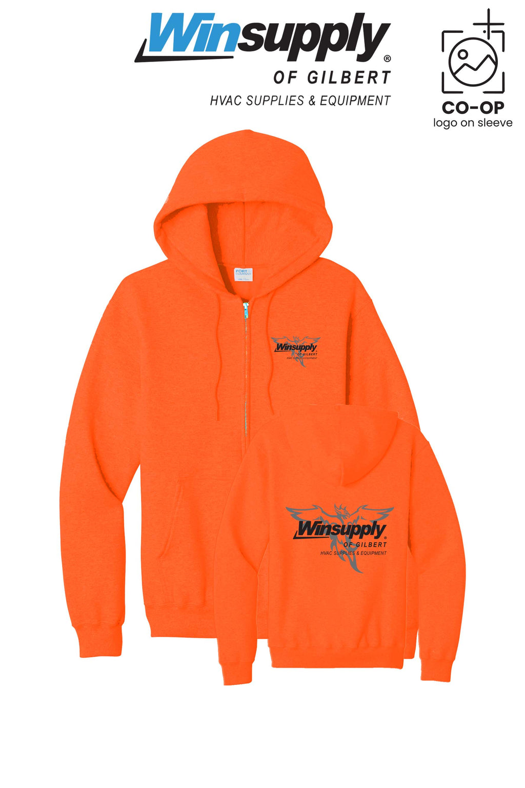 Port & Co™ Core Fleece Full-Zip Hooded Sweatshirt - Winsupply of Gilbert