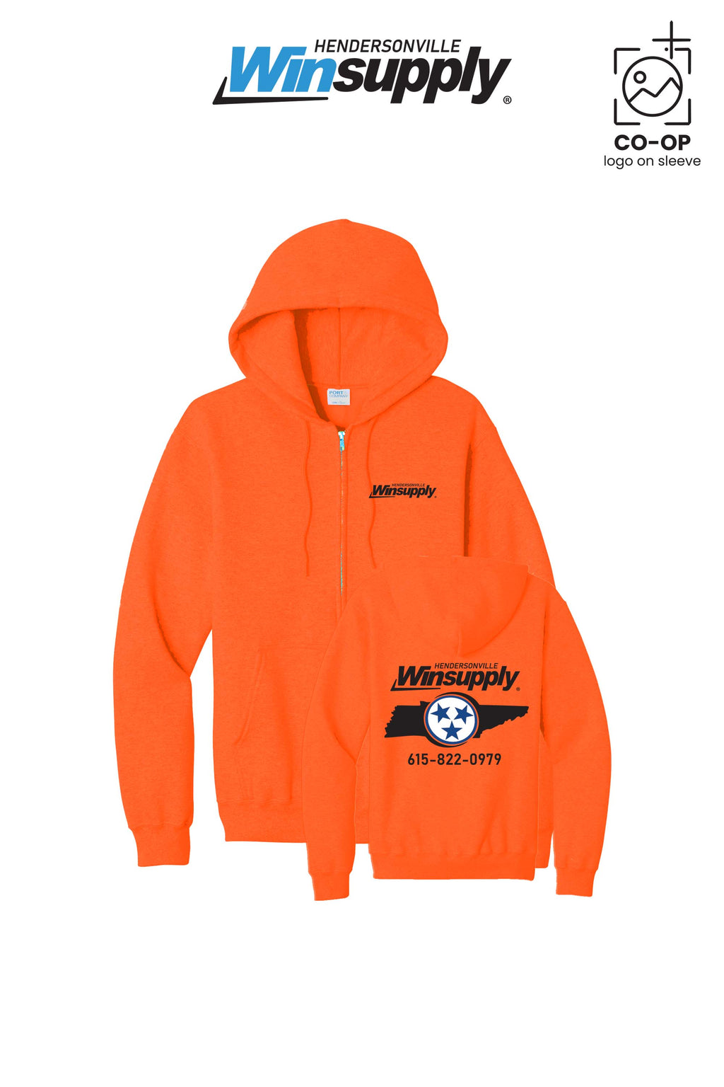 Port & Co™ Core Fleece Full-Zip Hooded Sweatshirt - Winsupply of Hendersonville