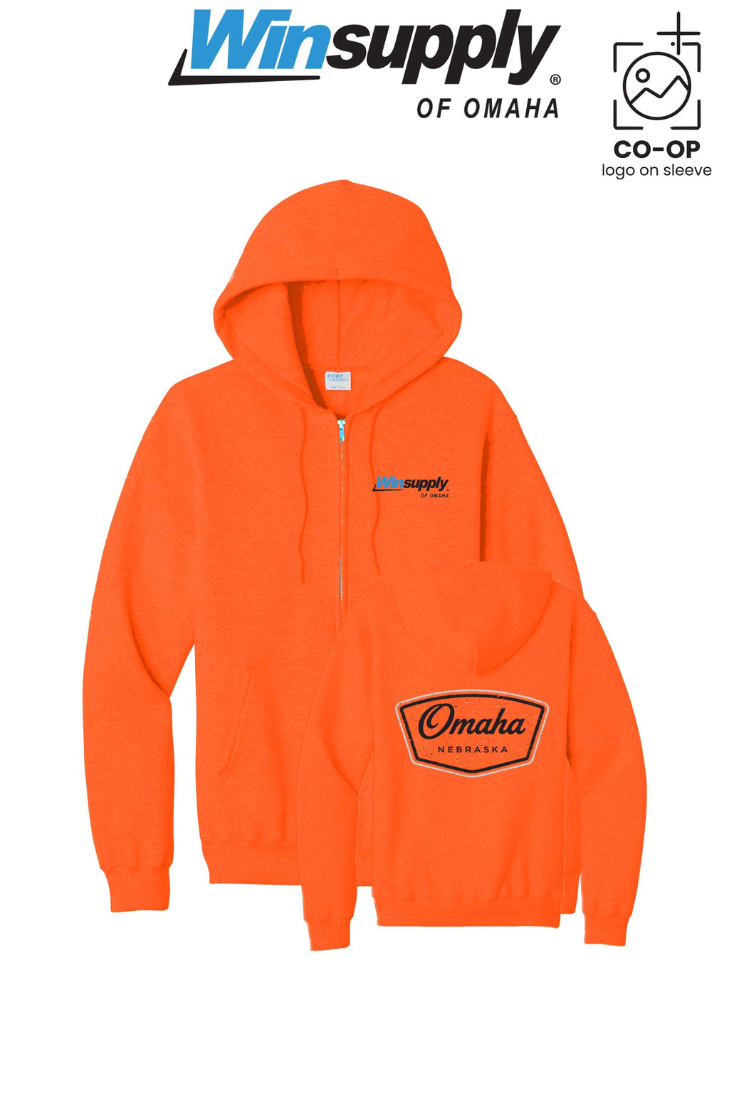 Port & Co™ Core Fleece Full-Zip Hooded Sweatshirt - Winsupply of Omaha