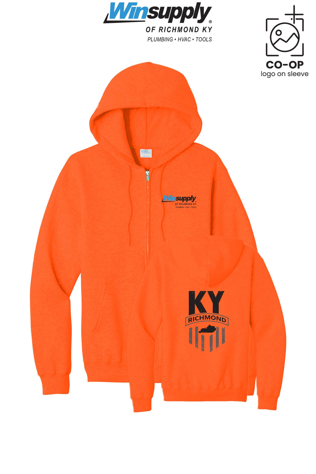 Port & Co™ Core Fleece Full-Zip Hooded Sweatshirt - Winsupply of Richmond KY