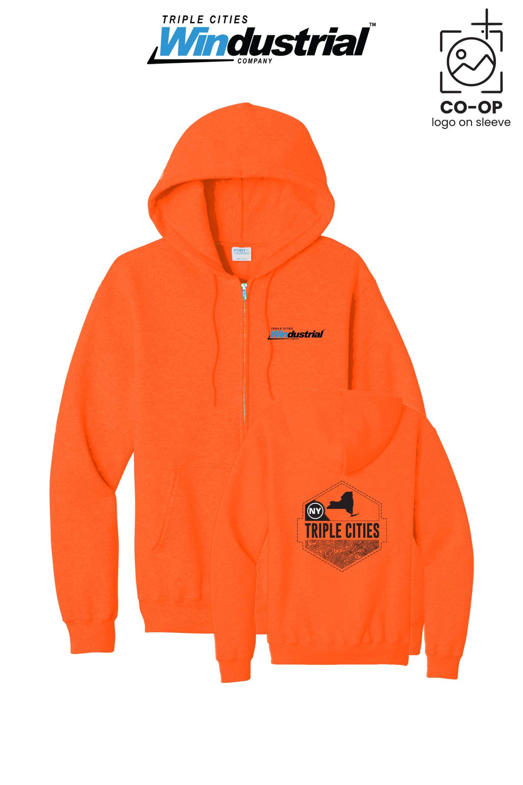 Port & Co™ Core Fleece Full-Zip Hooded Sweatshirt - Windustrial Triple Cities