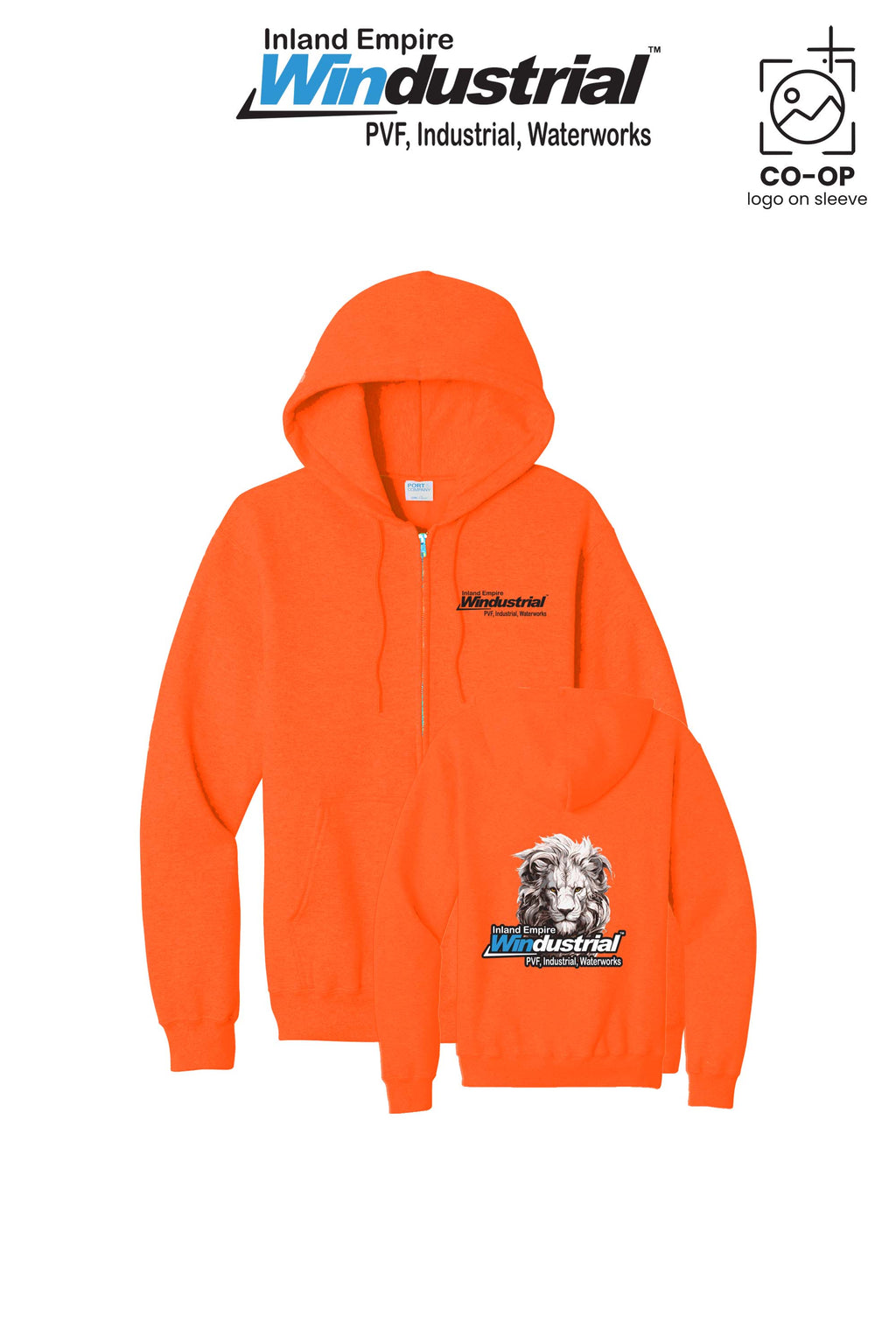 Port & Co™ Core Fleece Full-Zip Hooded Sweatshirt - Inland Empire Windustrial