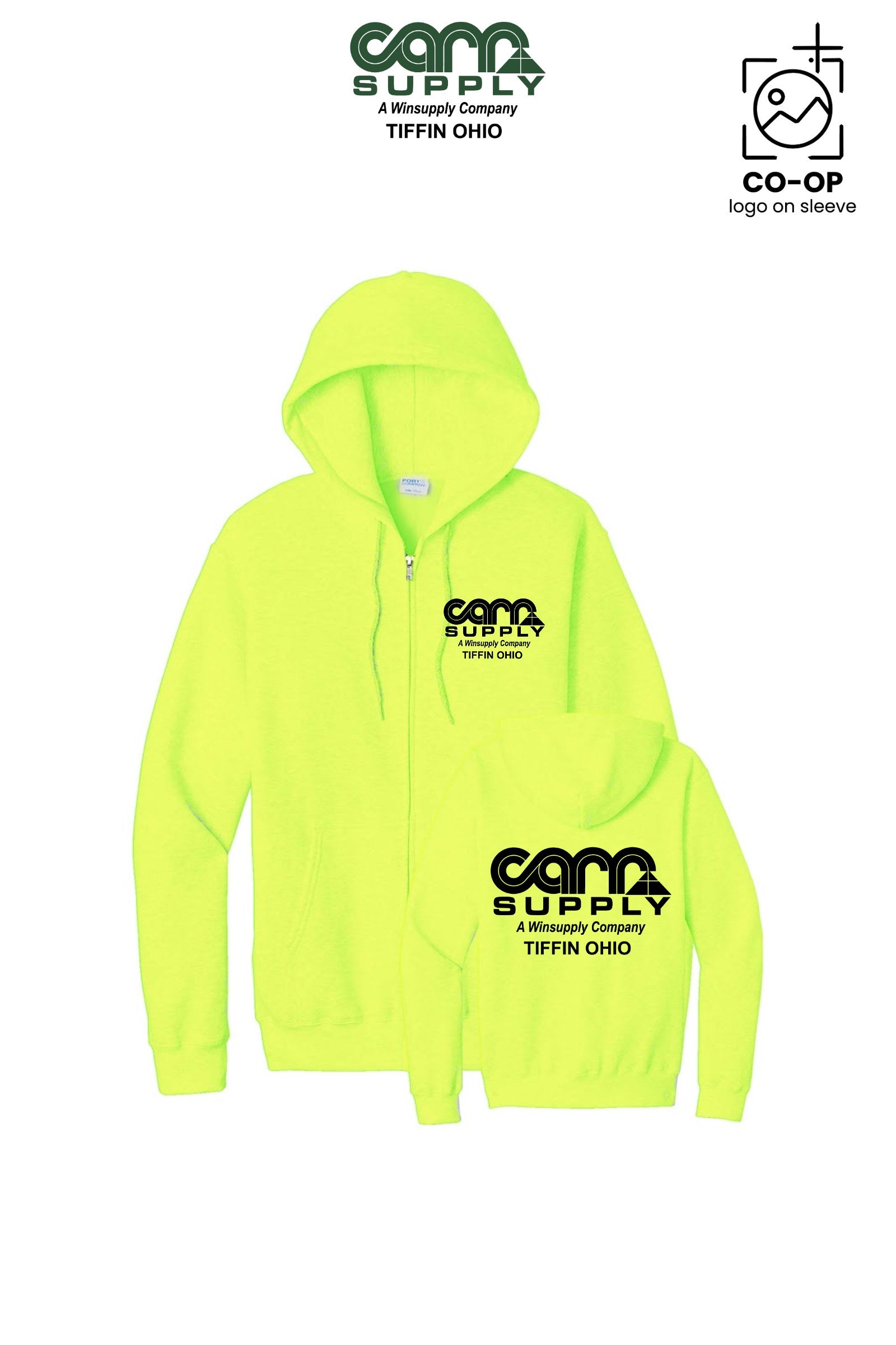 Port & Co™ Core Fleece Full-Zip Hooded Sweatshirt - Carr Supply - Tiffin