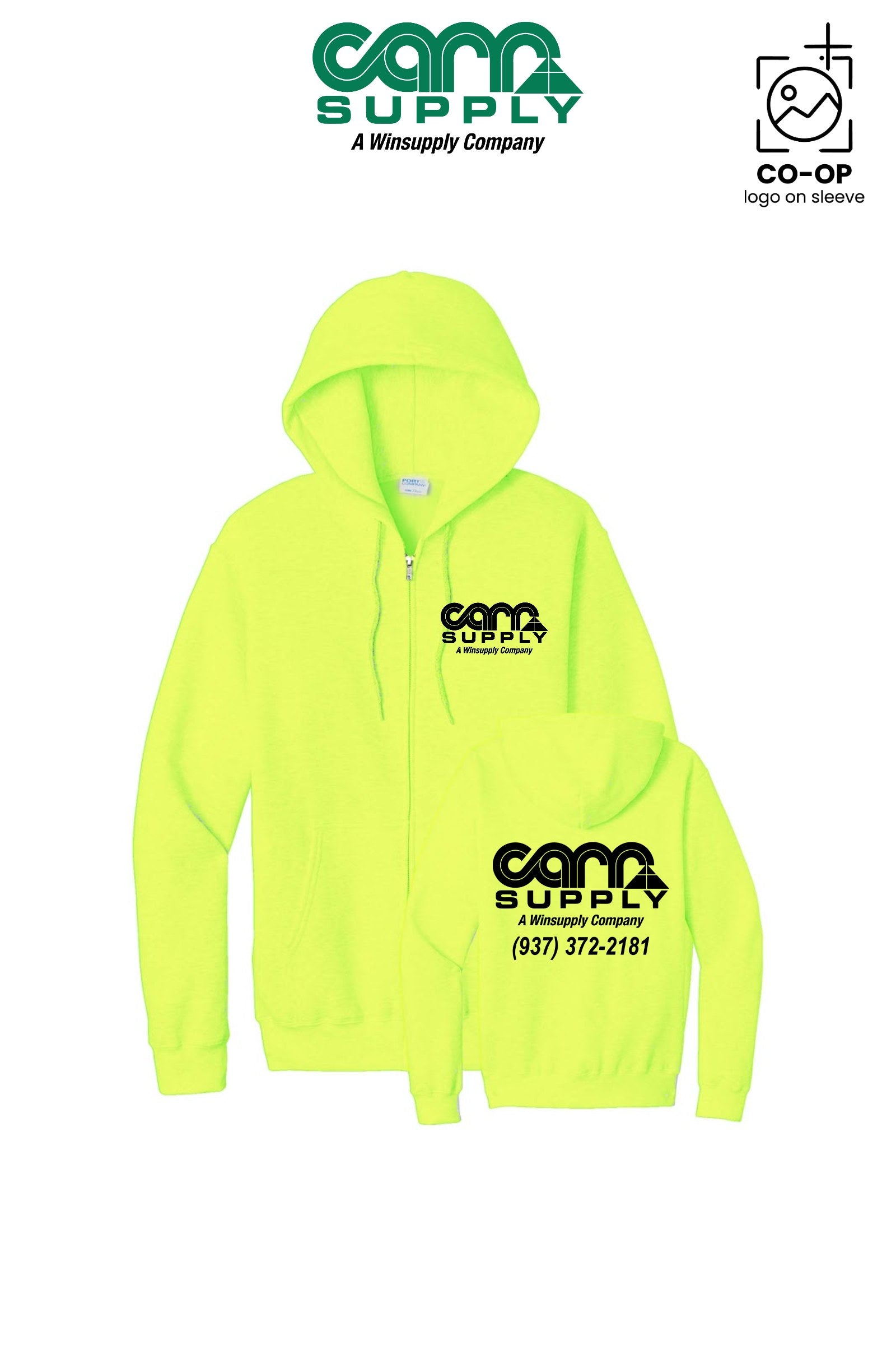 Port & Co™ Core Fleece Full-Zip Hooded Sweatshirt - Carr Supply - Xenia