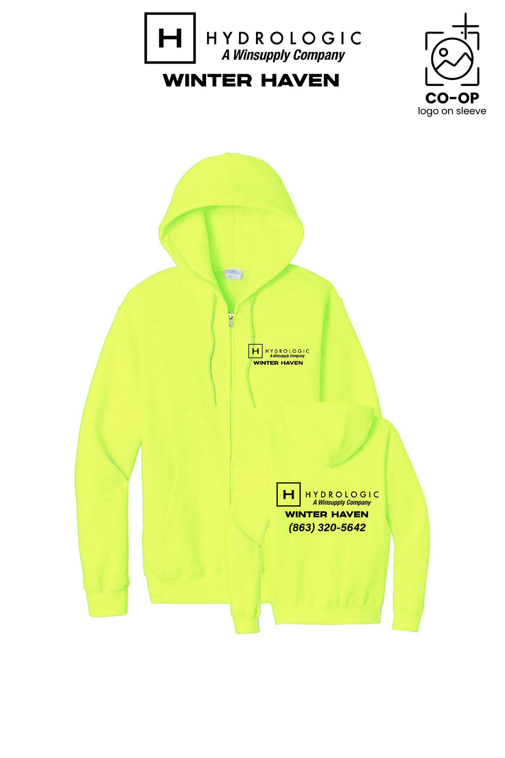 Port & Co™ Core Fleece Full-Zip Hooded Sweatshirt - Winsupply of Winter Haven