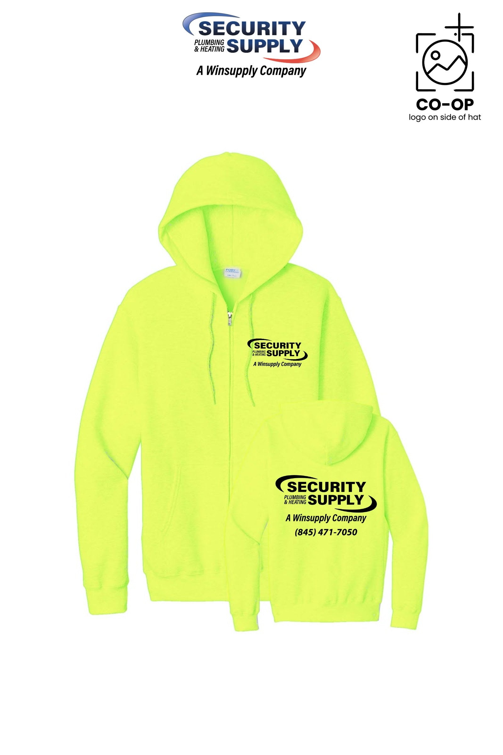 Port & Co™ Core Fleece Full-Zip Hooded Sweatshirt - Security Plumbing & Heating Supply - Poughkeepsie, NY