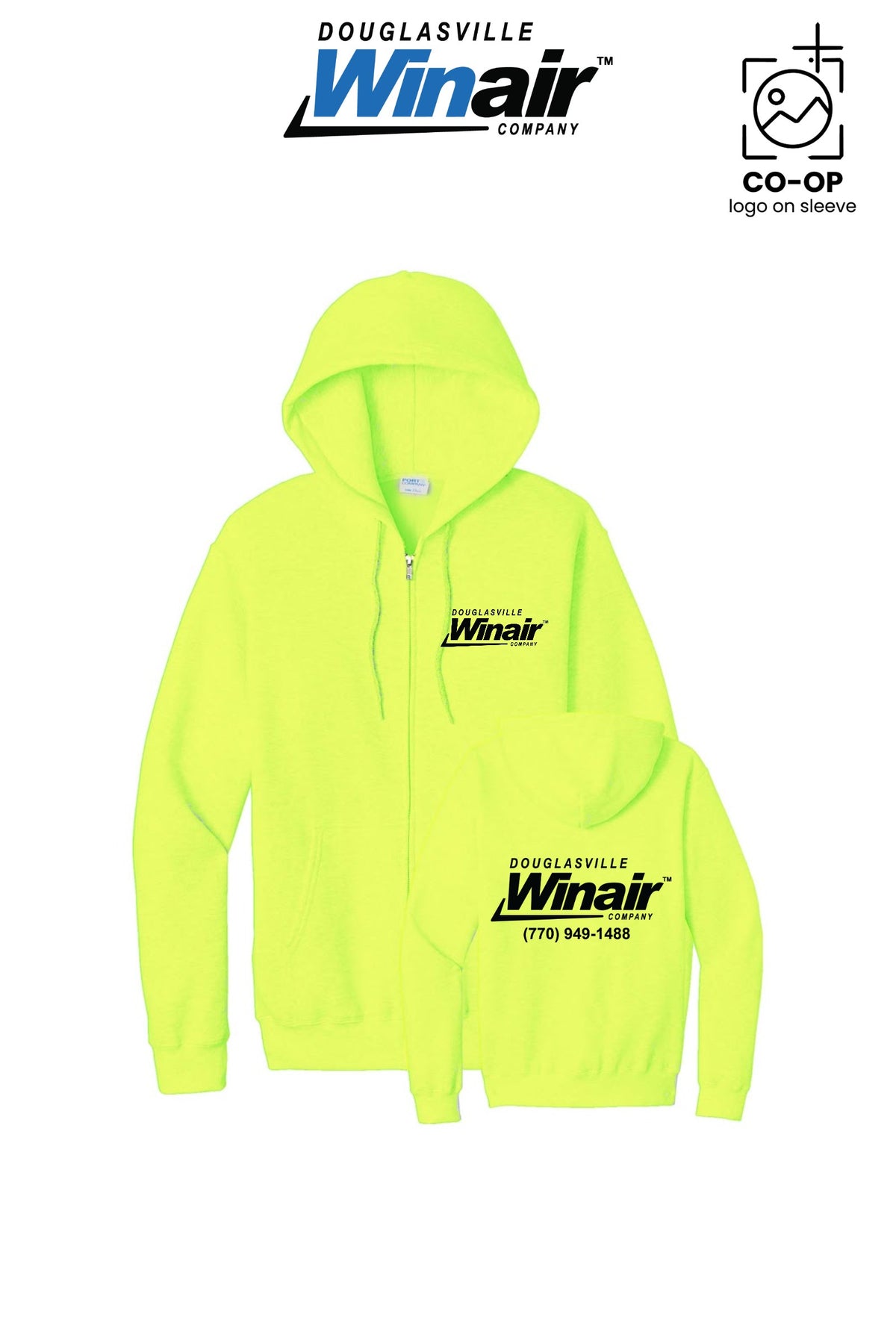 Port & Co™ Core Fleece Full-Zip Hooded Sweatshirt - Douglasville Winair