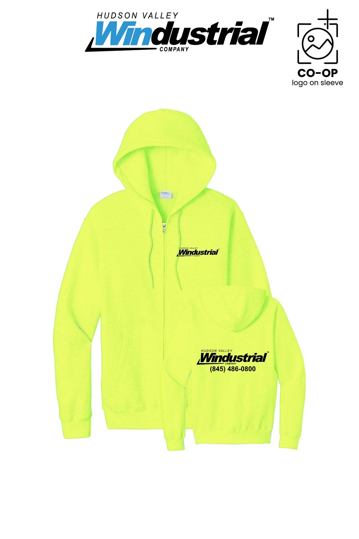 Port & Co™ Core Fleece Full-Zip Hooded Sweatshirt - Hudson Valley Windustrial