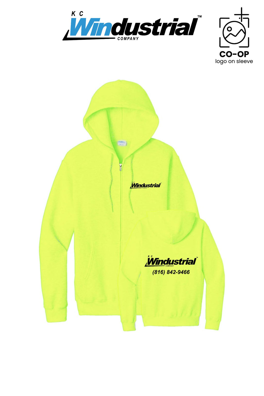 Port & Co™ Core Fleece Full-Zip Hooded Sweatshirt - KC Windustrial