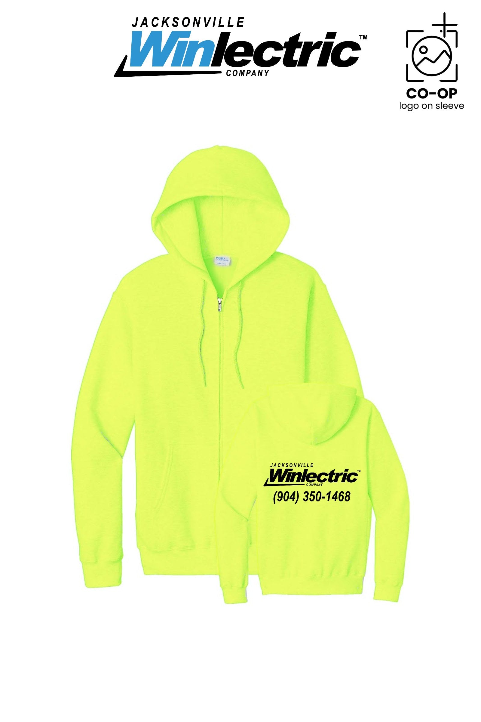 Port & Co™ Core Fleece Full-Zip Hooded Sweatshirt - Jacksonville Winlectric