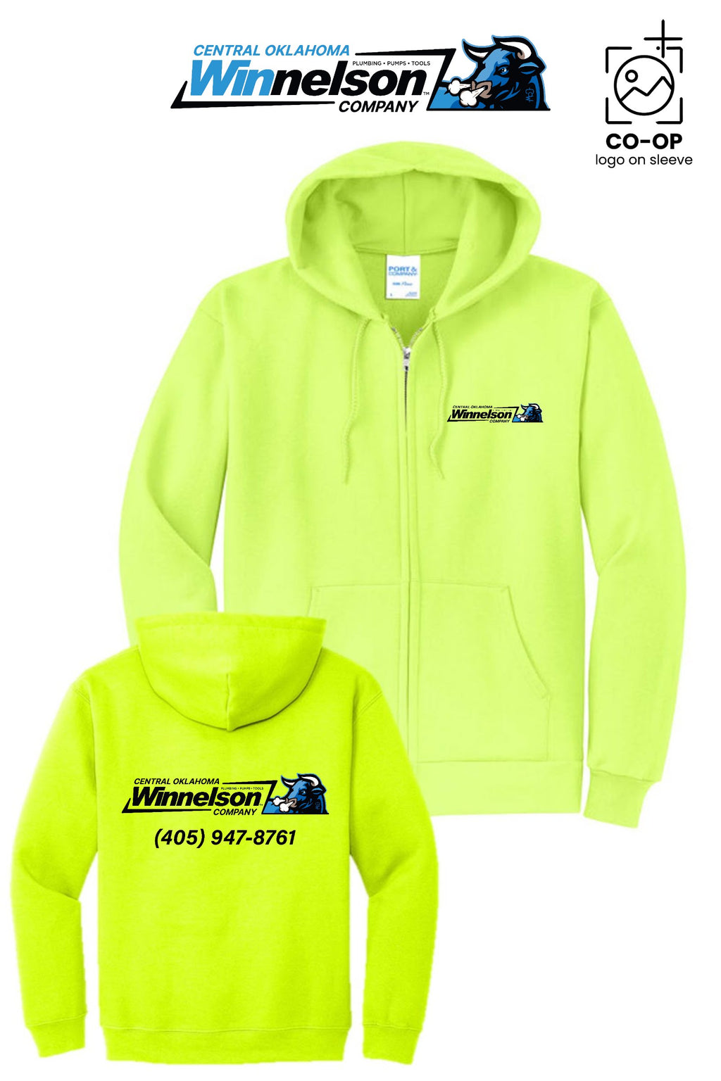 Port & Co™ Core Fleece Full-Zip Hooded Sweatshirt - Winnelson Central Oklahoma