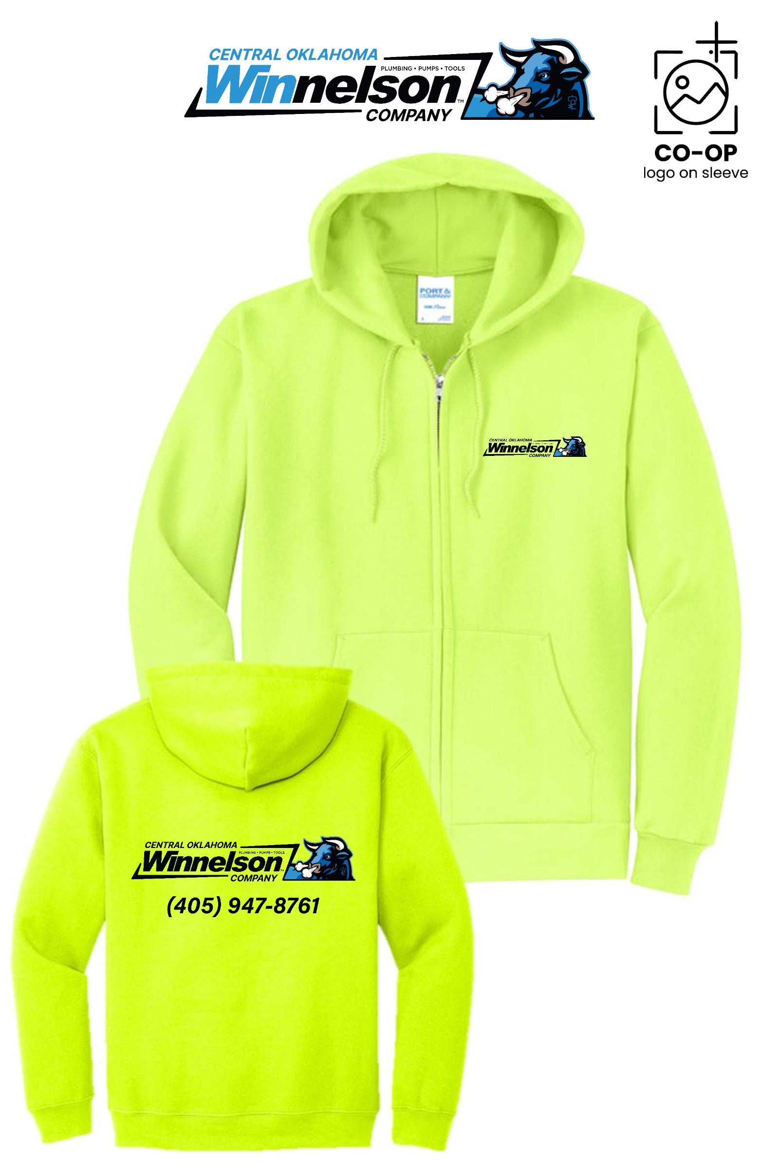Port & Co™ Core Fleece Full-Zip Hooded Sweatshirt - Winnelson Central Oklahoma