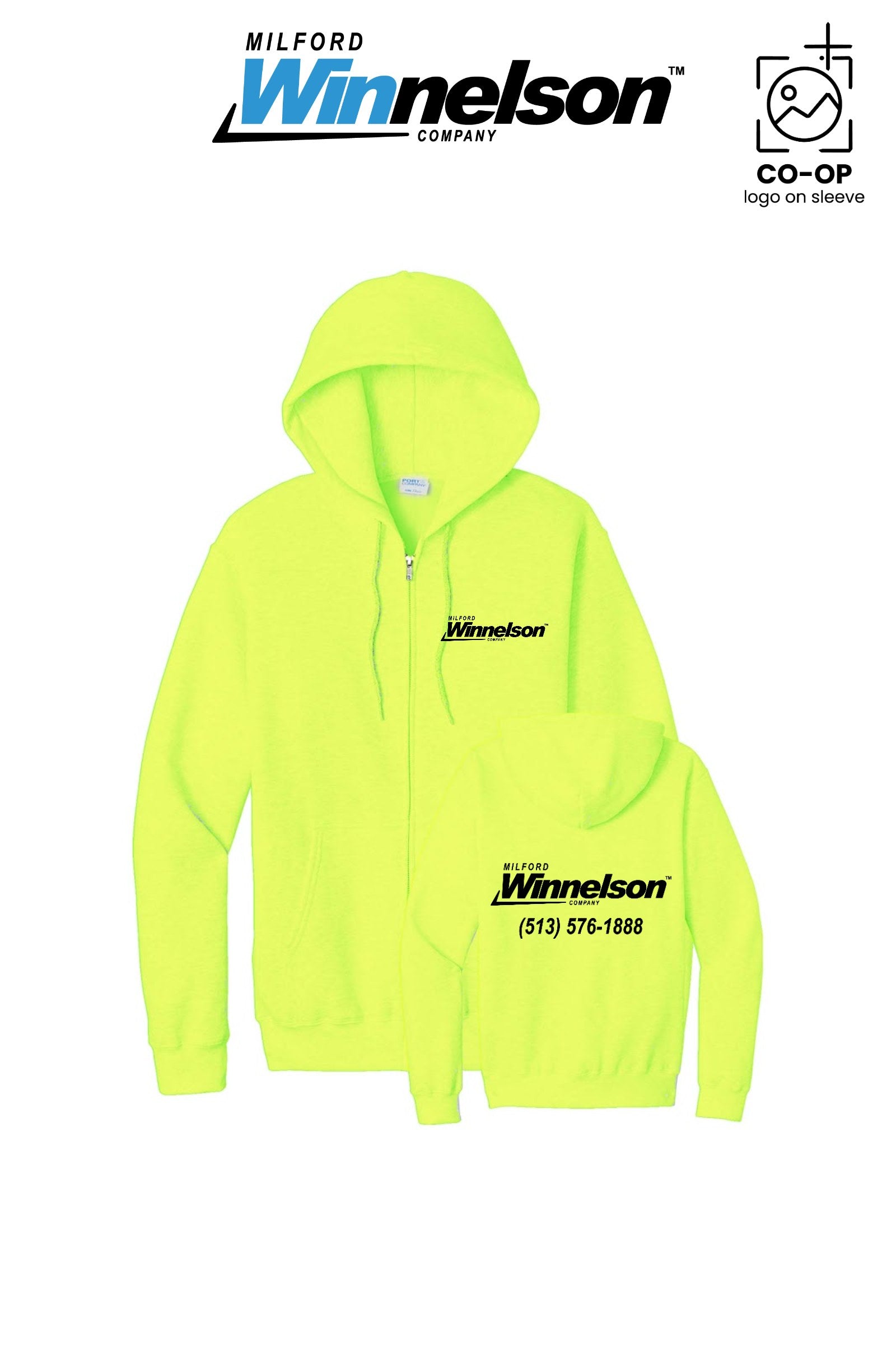 Port & Co™ Core Fleece Full-Zip Hooded Sweatshirt - Milford Winnelson