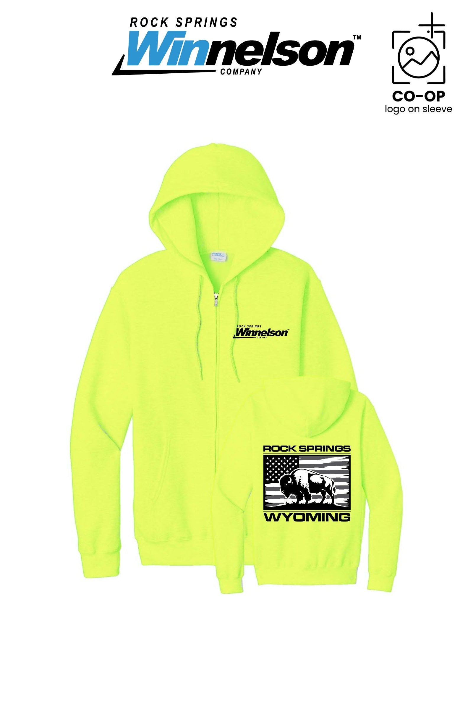 Port & Co™ Core Fleece Full-Zip Hooded Sweatshirt - Rock Springs Winnelson