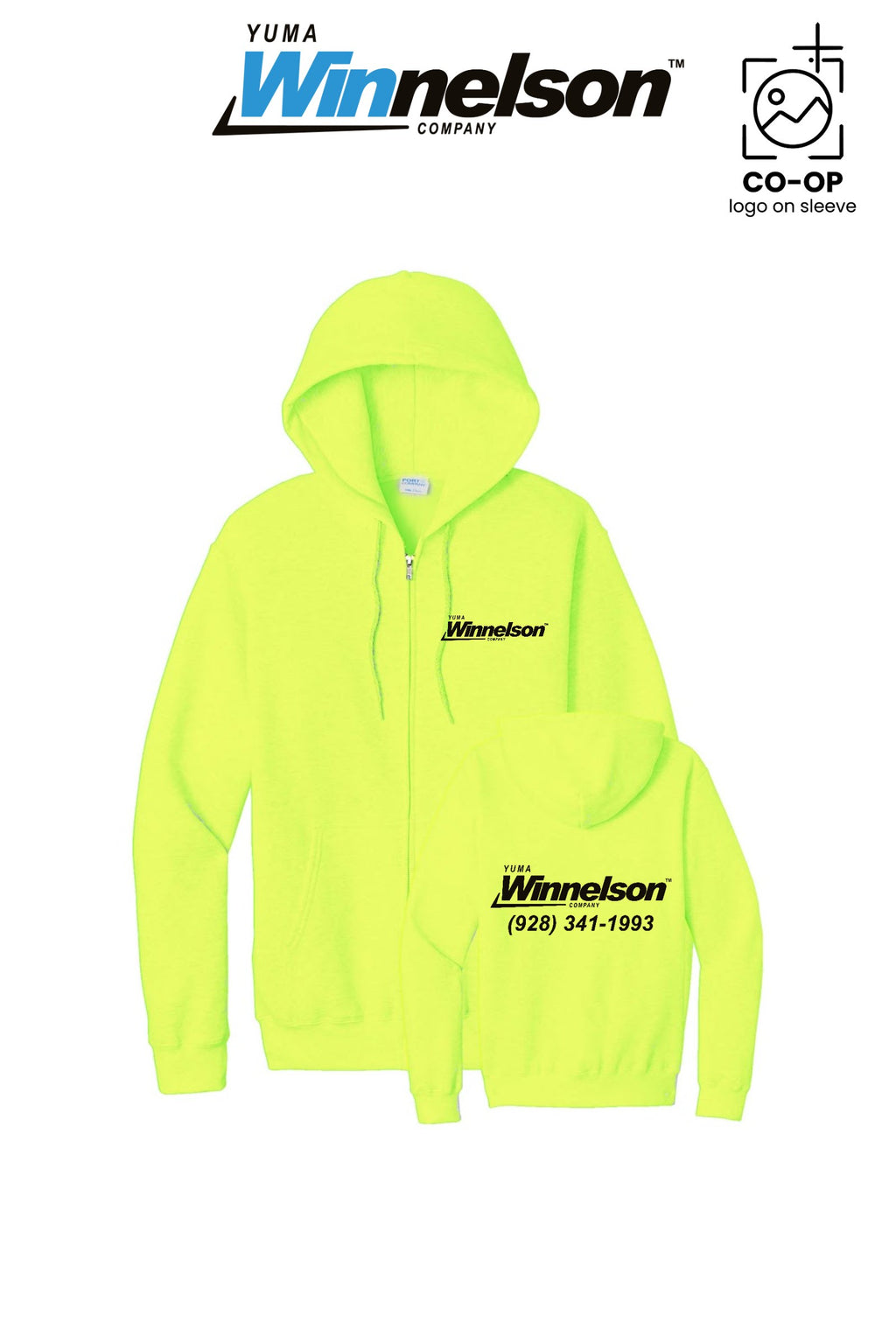 Port & Co™ Core Fleece Full-Zip Hooded Sweatshirt - Yuma Winnelson