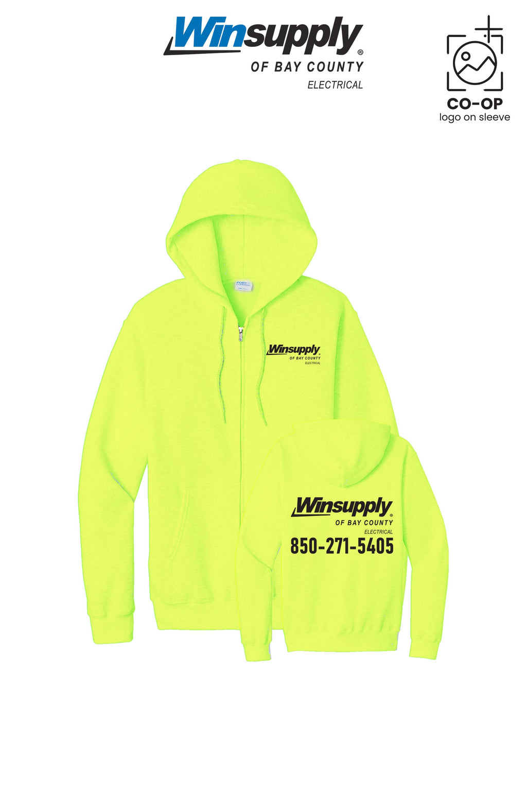 Port & Co™ Core Fleece Full-Zip Hooded Sweatshirt - Winsupply Bay County FL