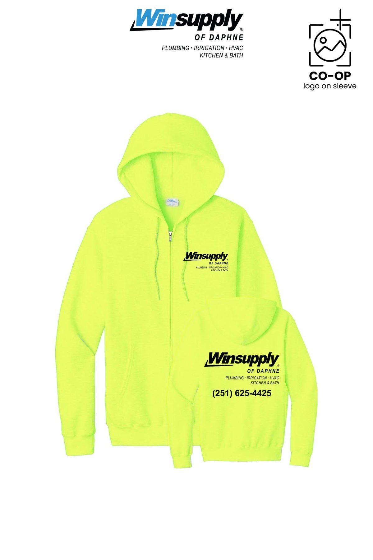 Port & Co™ Core Fleece Full-Zip Hooded Sweatshirt - Winsupply of Daphne