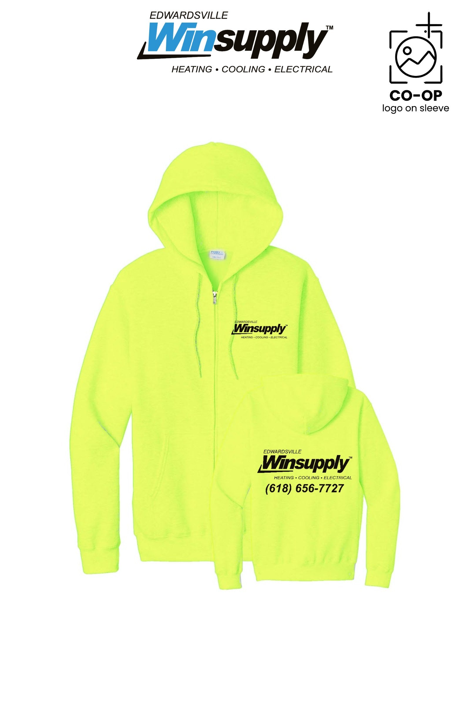 Port & Co™ Core Fleece Full-Zip Hooded Sweatshirt - Edwardsville Winsupply