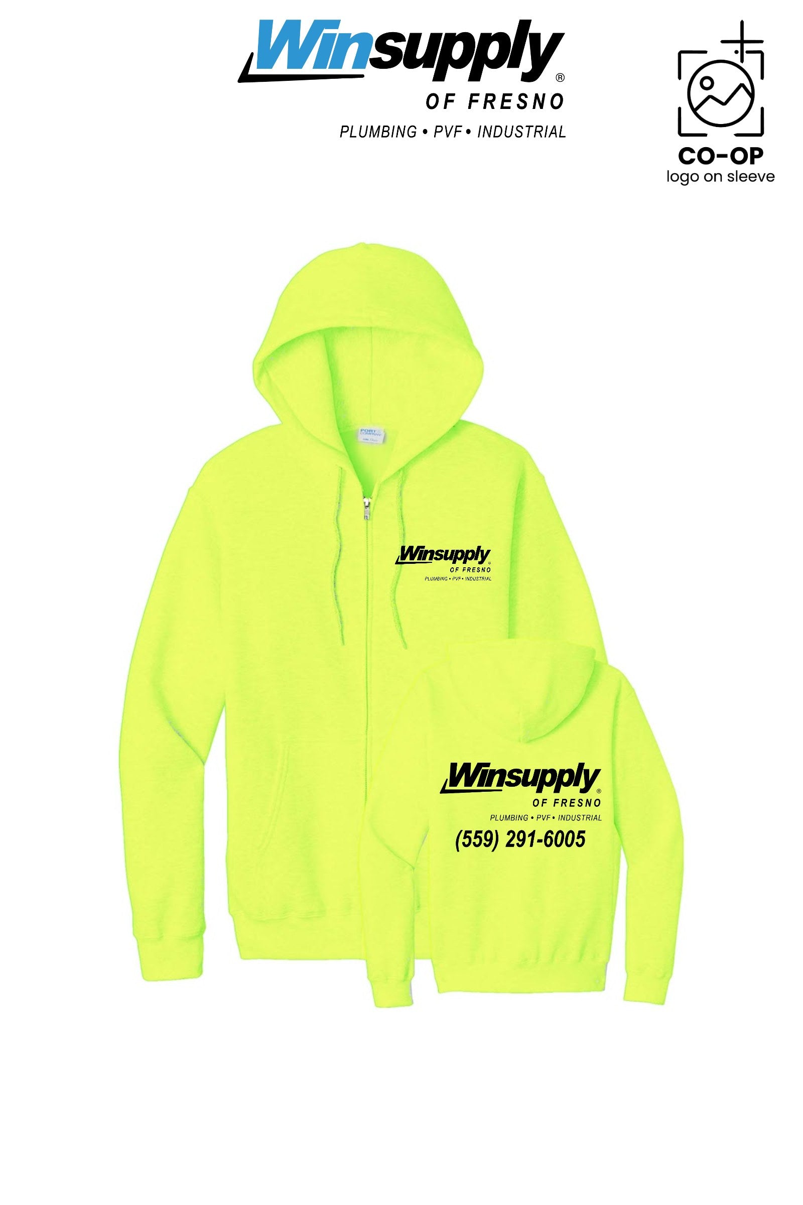 Port & Co™ Core Fleece Full-Zip Hooded Sweatshirt - Winsupply Fresno County