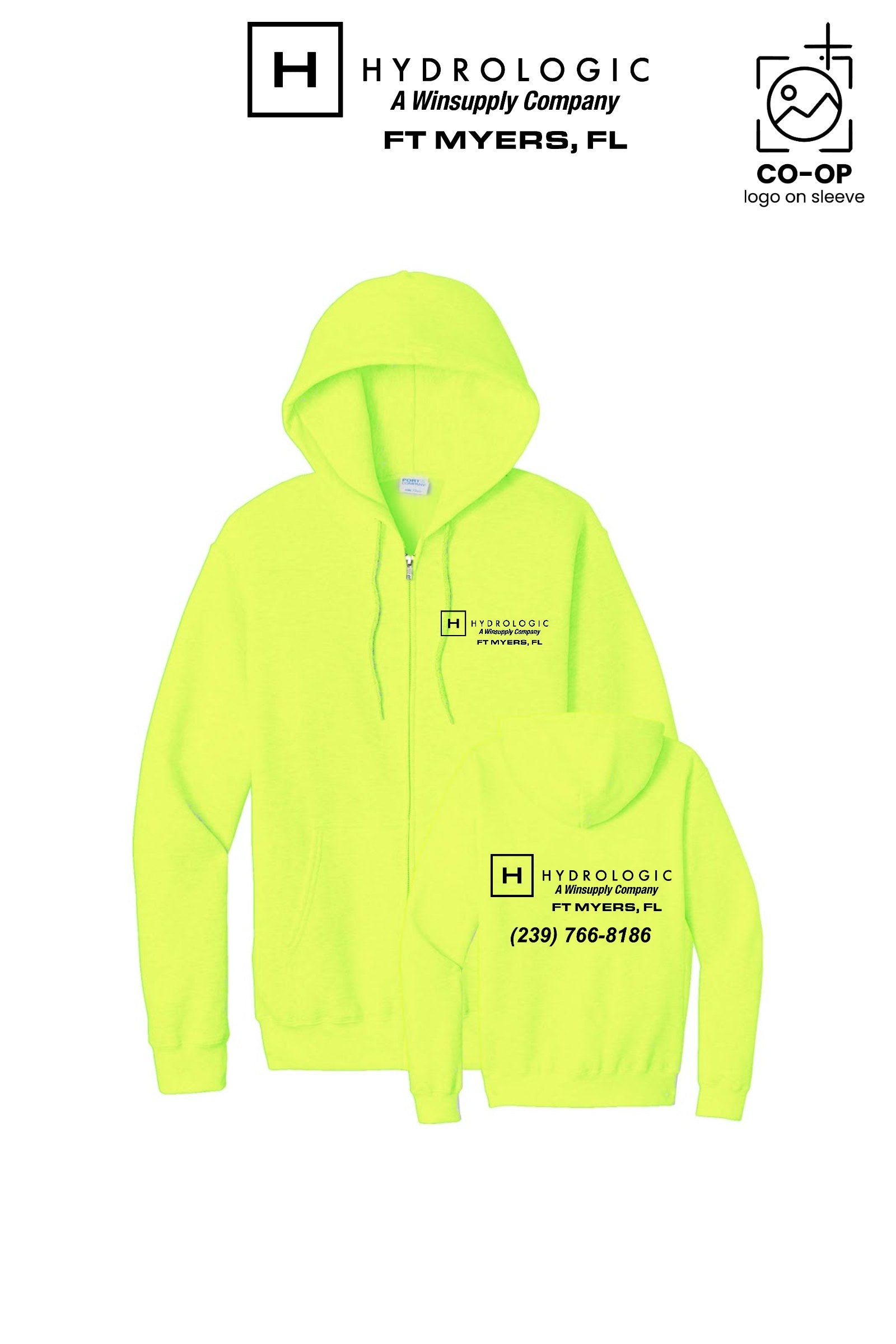 Port & Co™ Core Fleece Full-Zip Hooded Sweatshirt - Winsupply Ft Myers FL Co.
