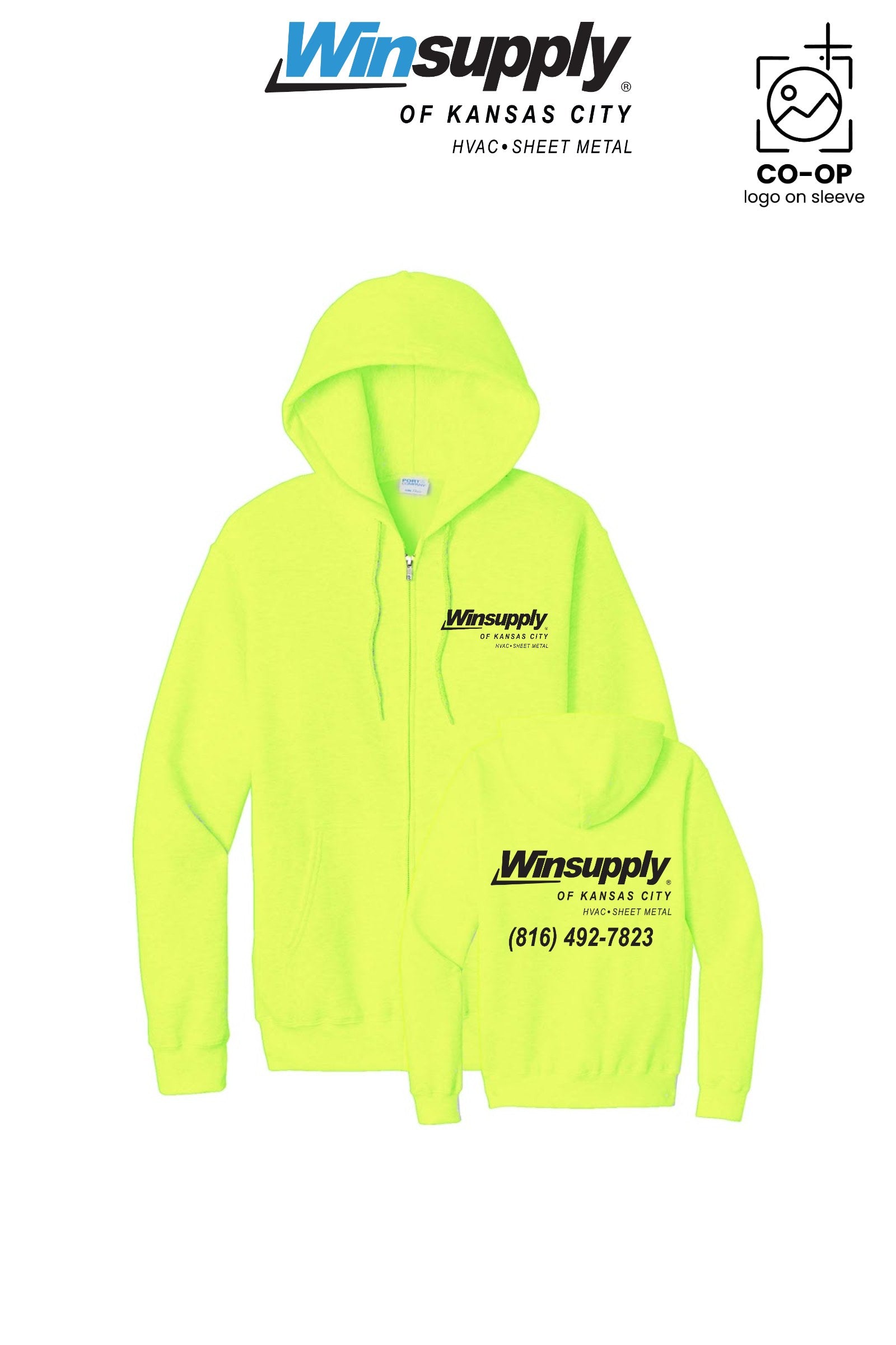 Port & Co™ Core Fleece Full-Zip Hooded Sweatshirt - Winsupply of Kansas City