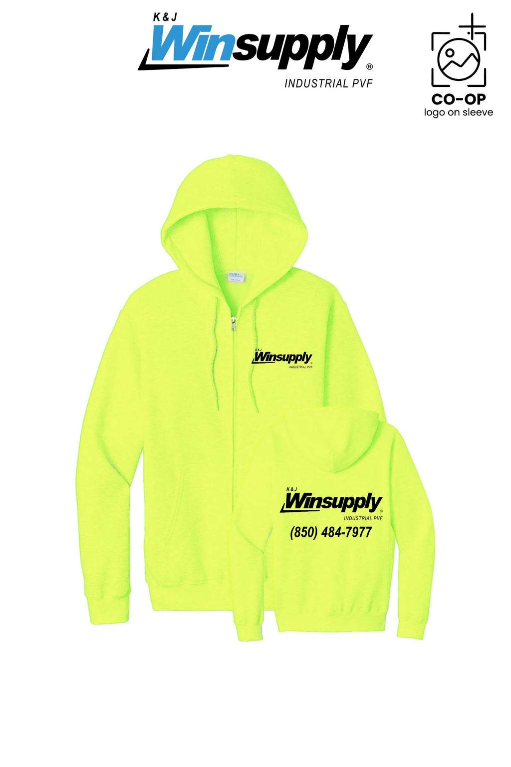 Port & Co™ Core Fleece Full-Zip Hooded Sweatshirt - K & J Winsupply, Industrial PVF