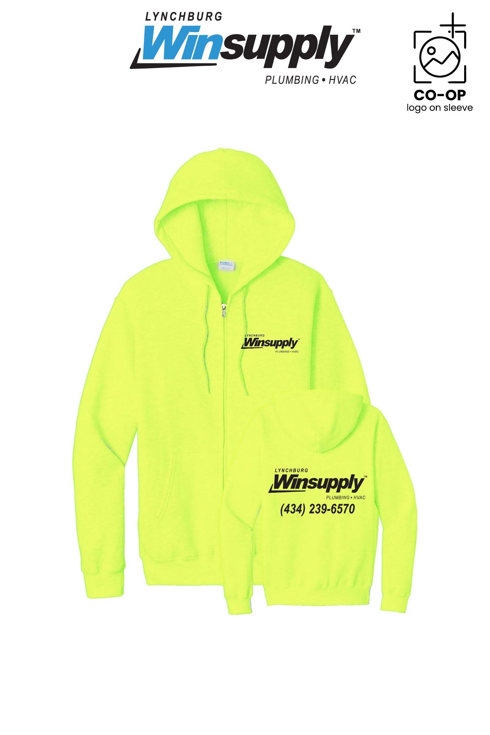 Port & Co™ Core Fleece Full-Zip Hooded Sweatshirt - Lynchburg Winsupply
