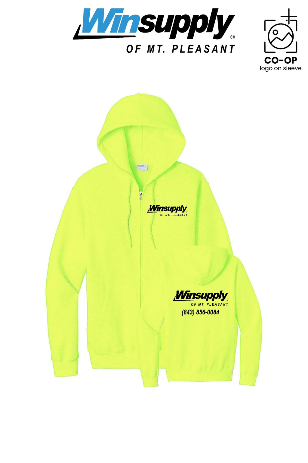Port & Co™ Core Fleece Full-Zip Hooded Sweatshirt - Winsupply of Mt. Pleasant