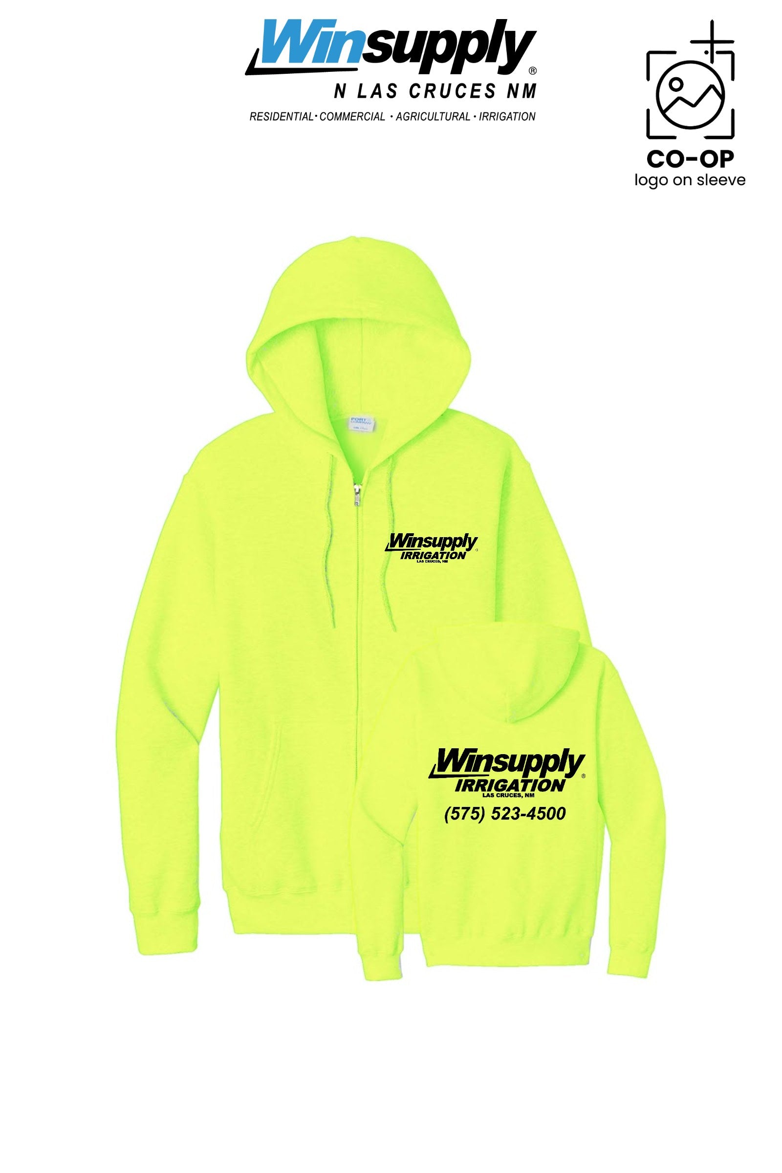 Port & Co™ Core Fleece Full-Zip Hooded Sweatshirt - Winsupply N Las Cruces NM