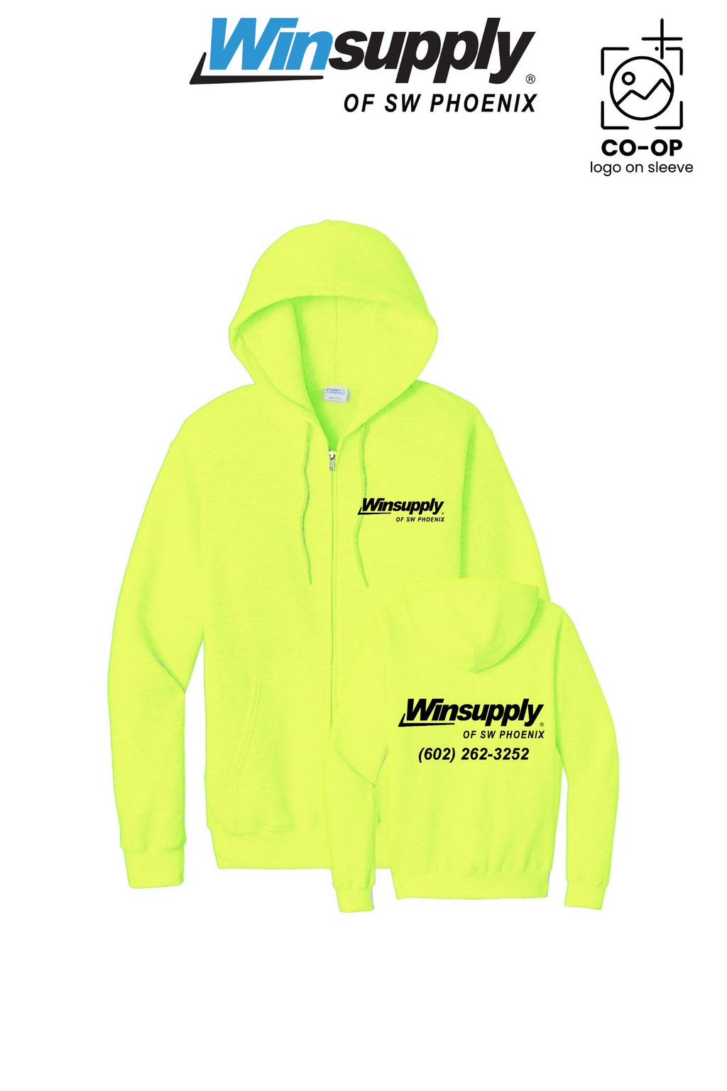 Port & Co™ Core Fleece Full-Zip Hooded Sweatshirt - Winsupply of SW Phoenix