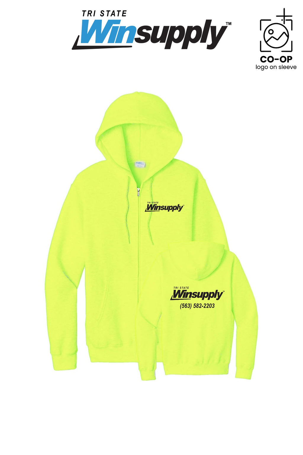 Port & Co™ Core Fleece Full-Zip Hooded Sweatshirt - Tri-State Winsupply